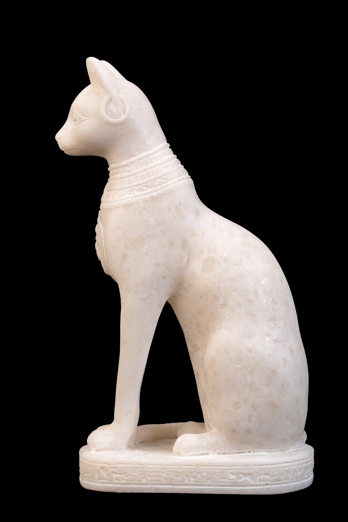 Statue of Egyptian cat bastet made of Marrmer stone