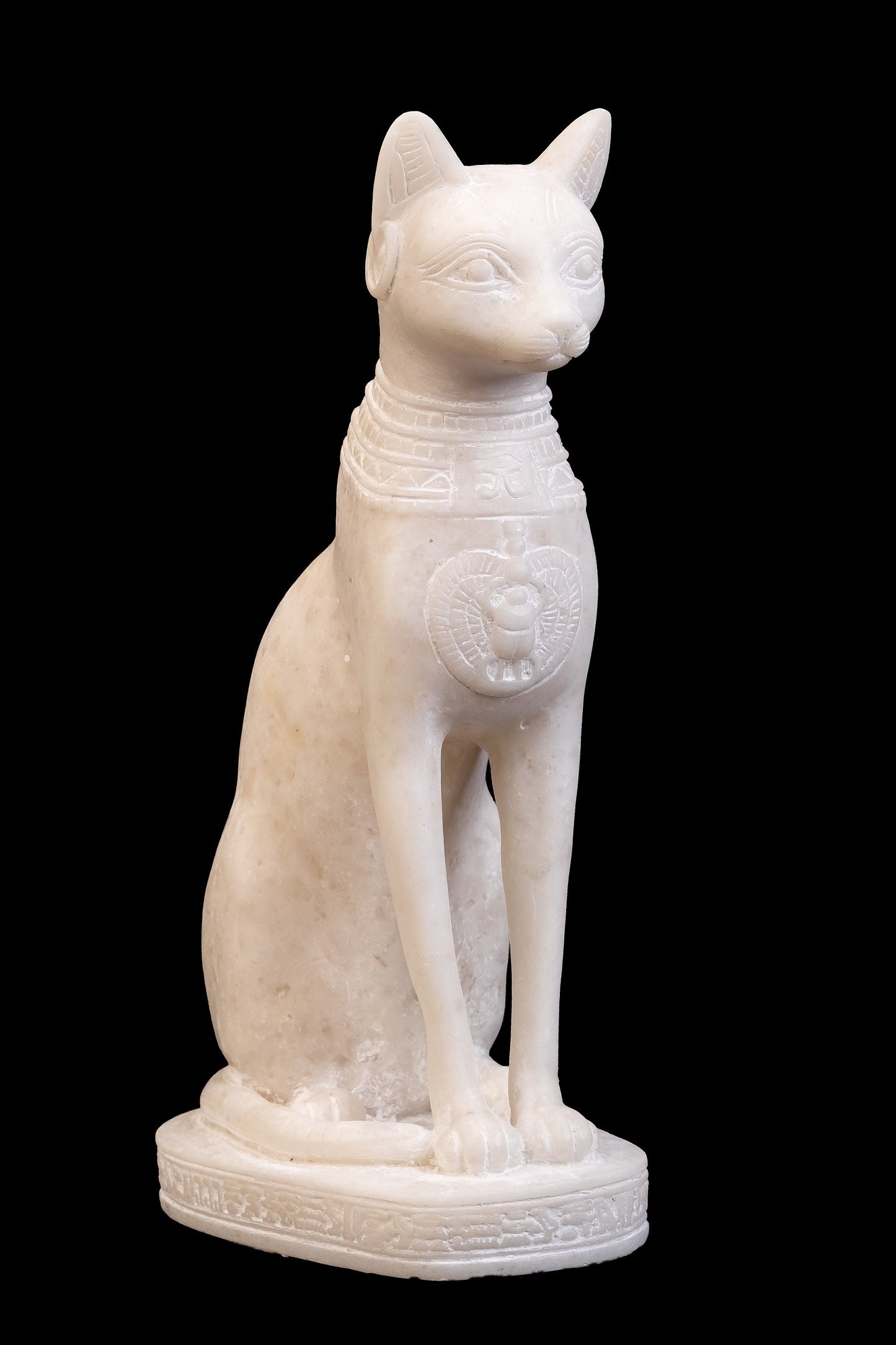 Statue of Egyptian cat bastet made of Marrmer stone