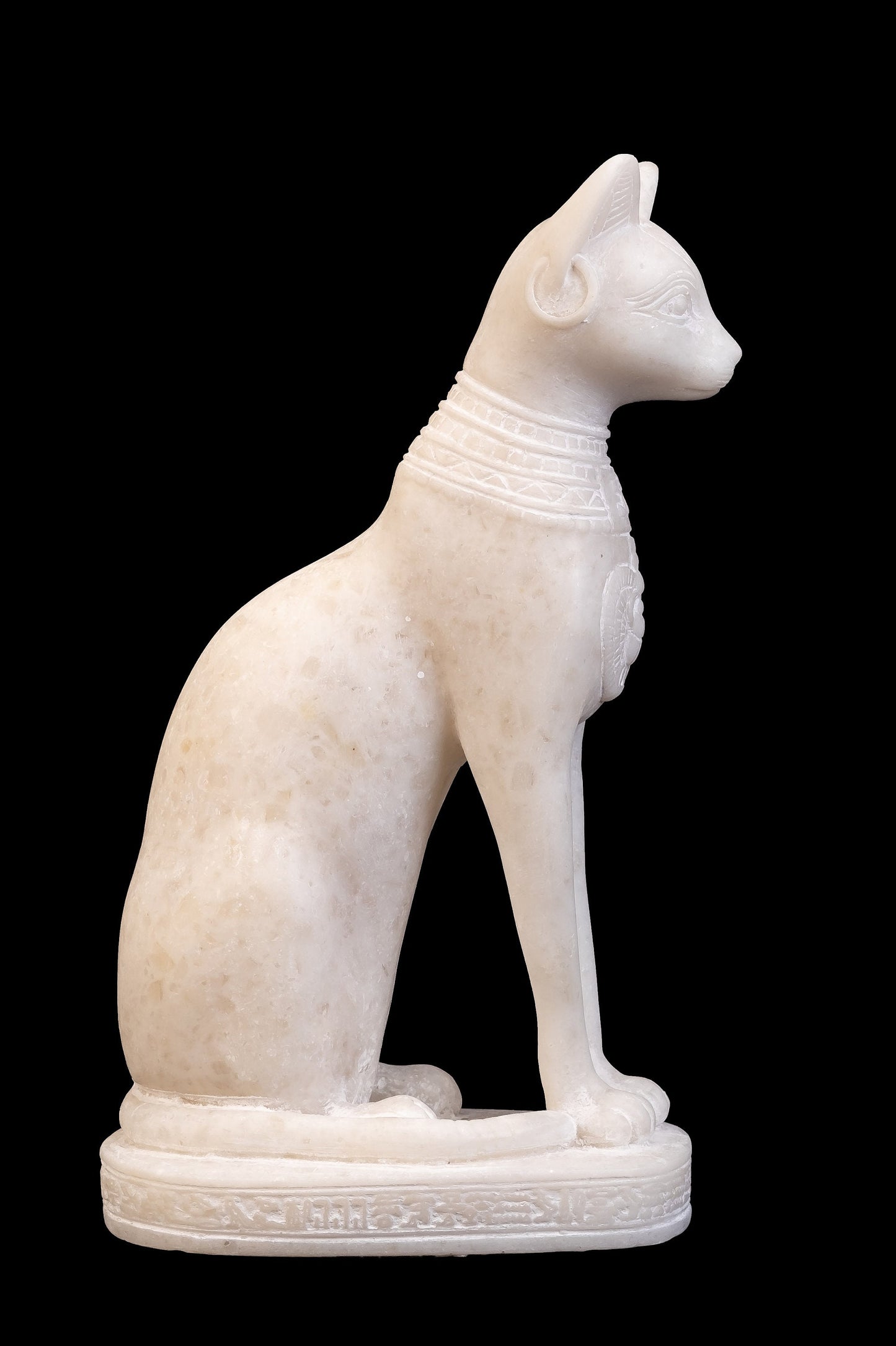 Statue of Egyptian cat bastet made of Marrmer stone