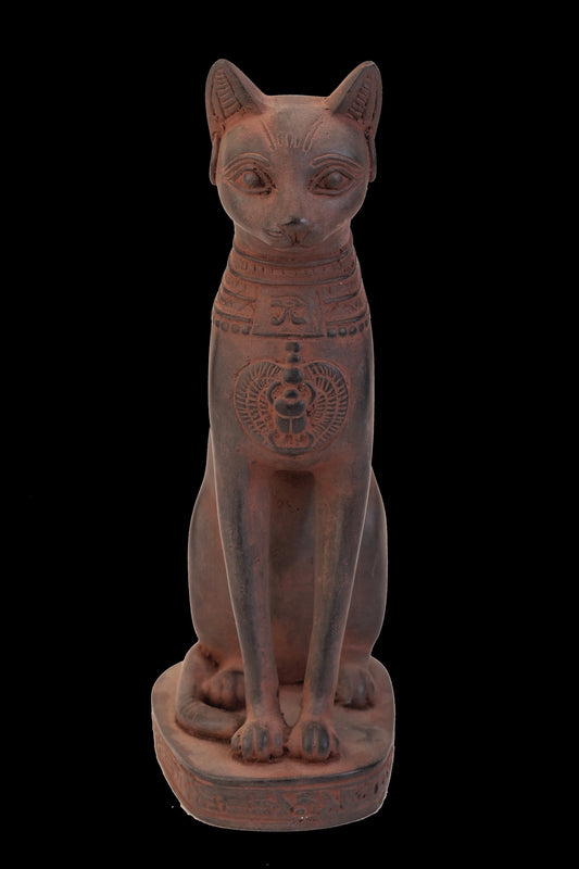 Statue of Egyptian Art bastet Cat made of heavy stone