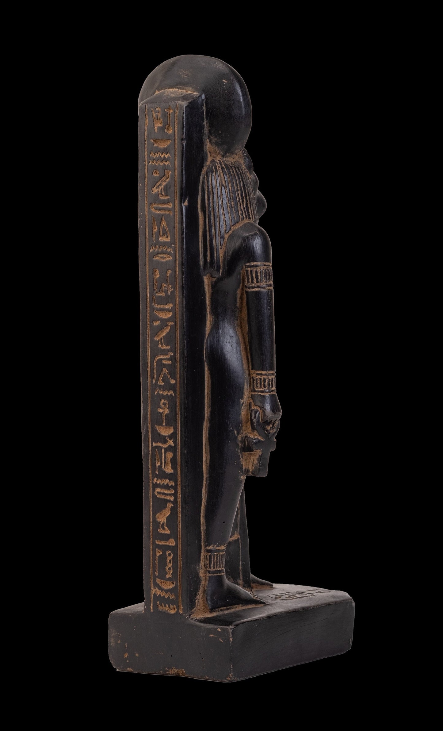 Ancient Egyptian statue of Sekhmet, whose Lioness head with a woman's body has the eye of the sun