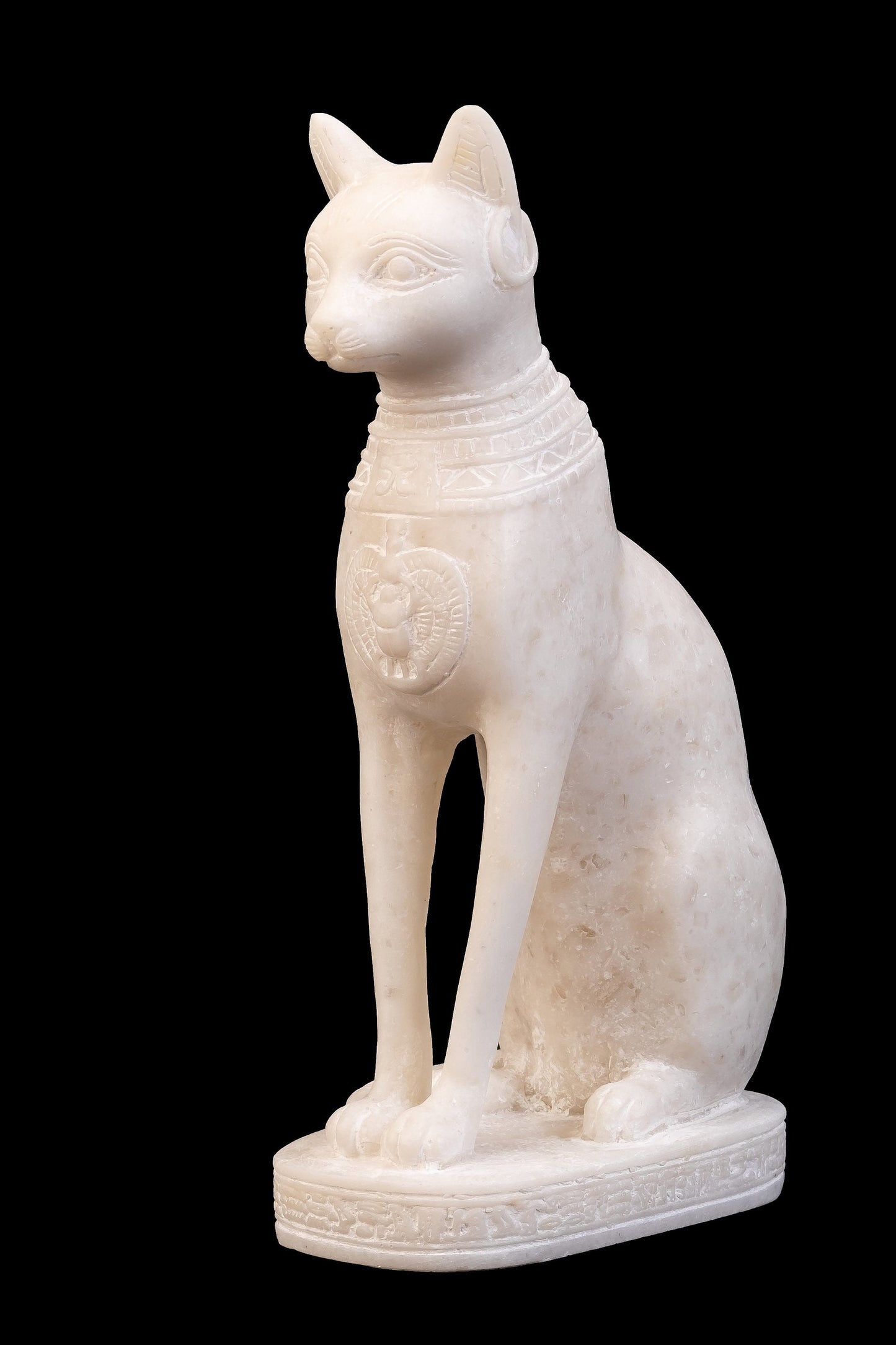 Statue of Egyptian cat bastet made of Marrmer stone