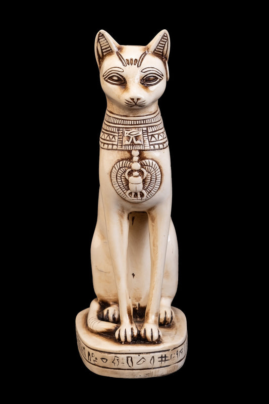 Statue of Egyptian Art Goddess bastet Cat made of polystone