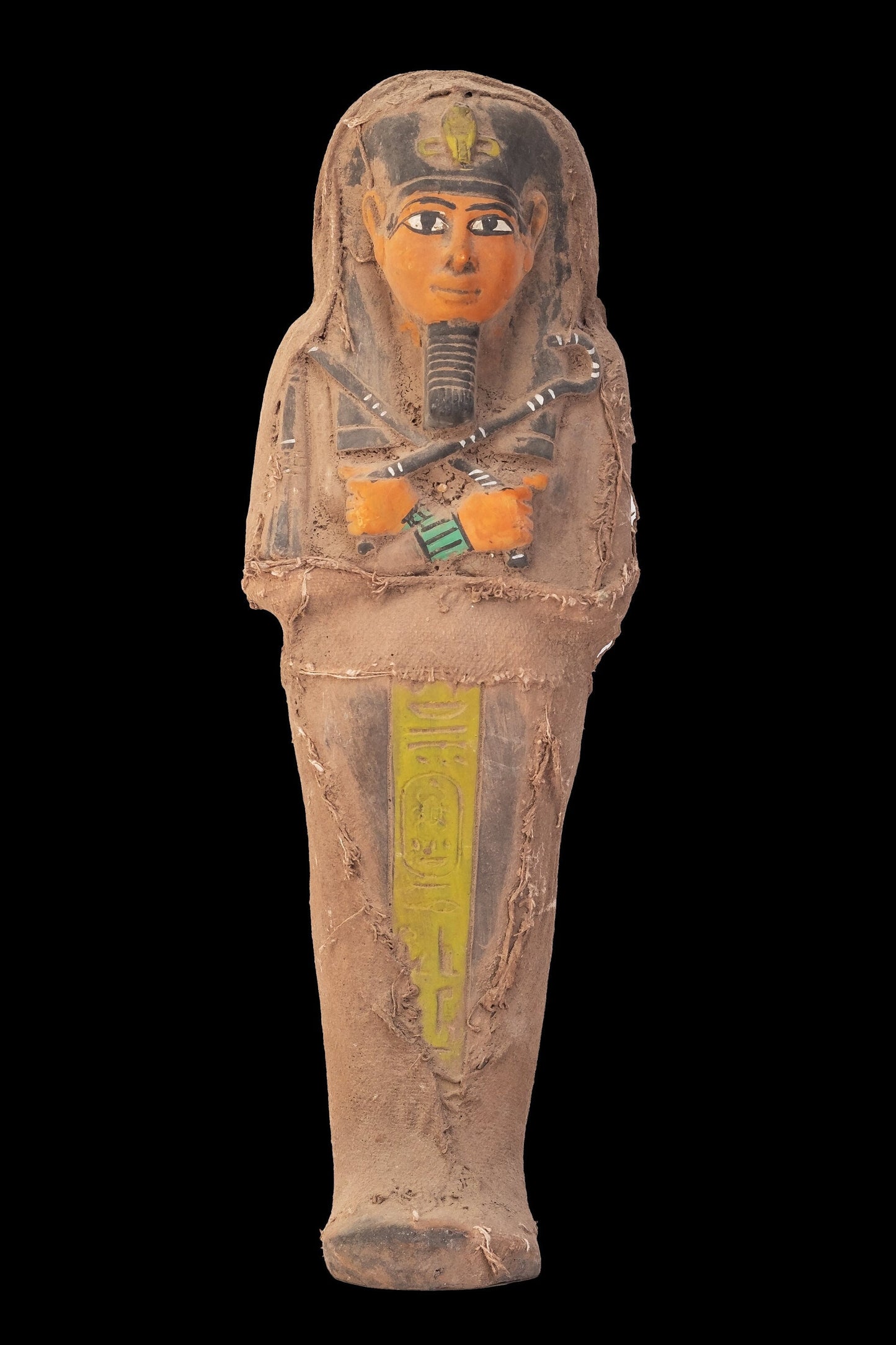 Unique statue of Egyptian Art Ushabti heavy stone wrap with Linen made in Egypt