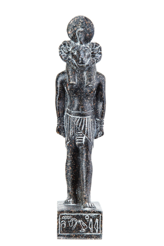 Statue of ancient Egyptian Khnum granite stone made in Egypt