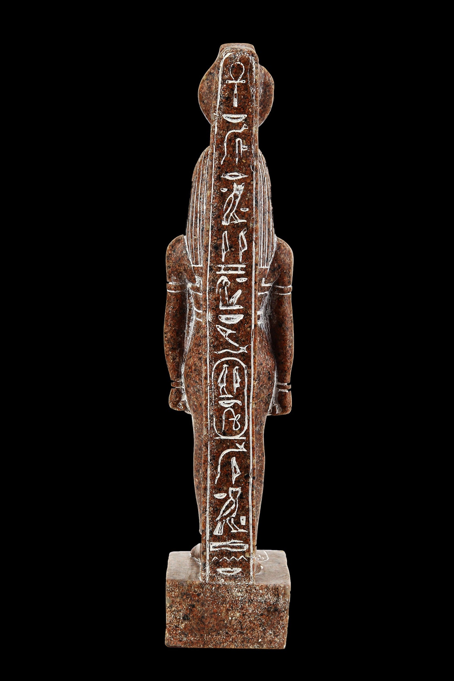 Ancient Egyptian statue of goddess Isis heavy granite stone made in Egypt