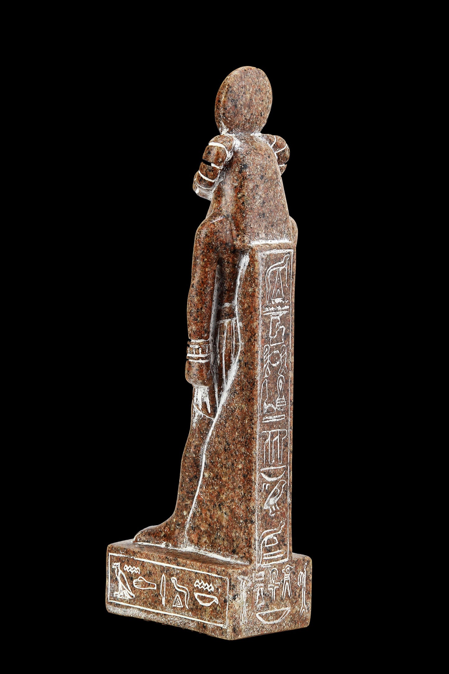 Statue of ancient Egyptian God Khnum granite stone made in Egypt