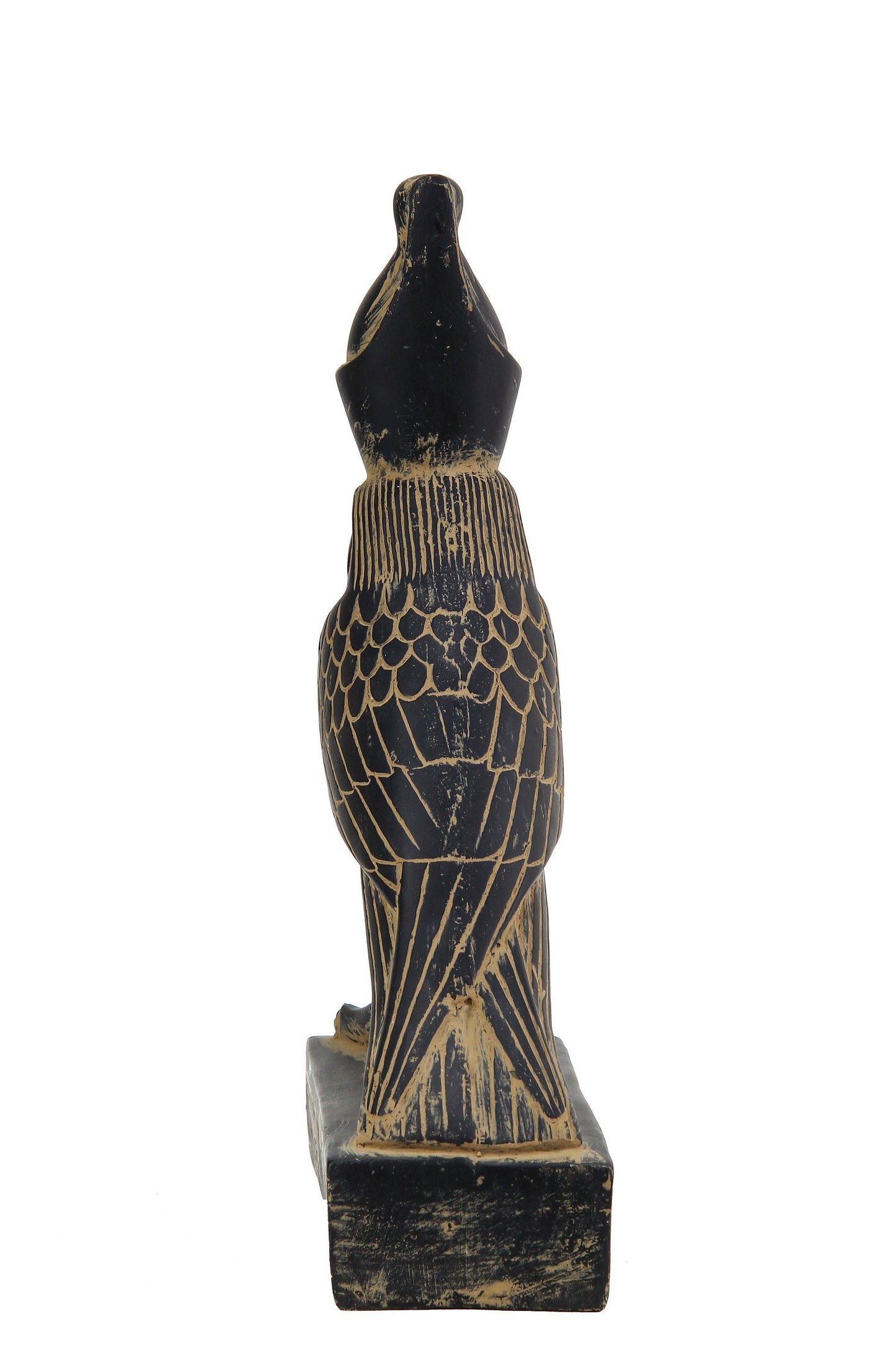 Statue of Horus Falcon Bird sculpture large black heavy stone made in Egypt