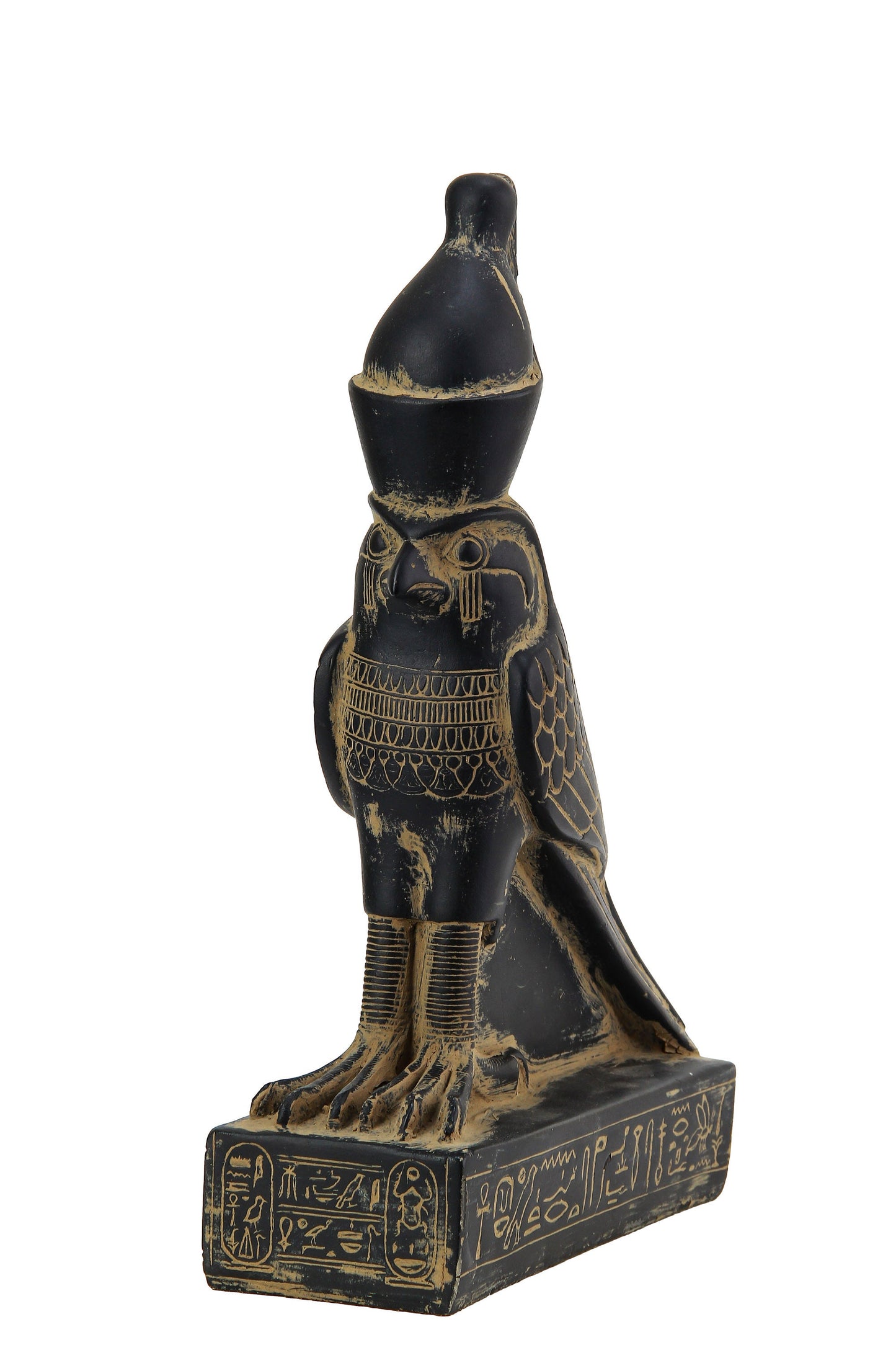 Statue of Horus Falcon Bird sculpture large black heavy stone made in Egypt