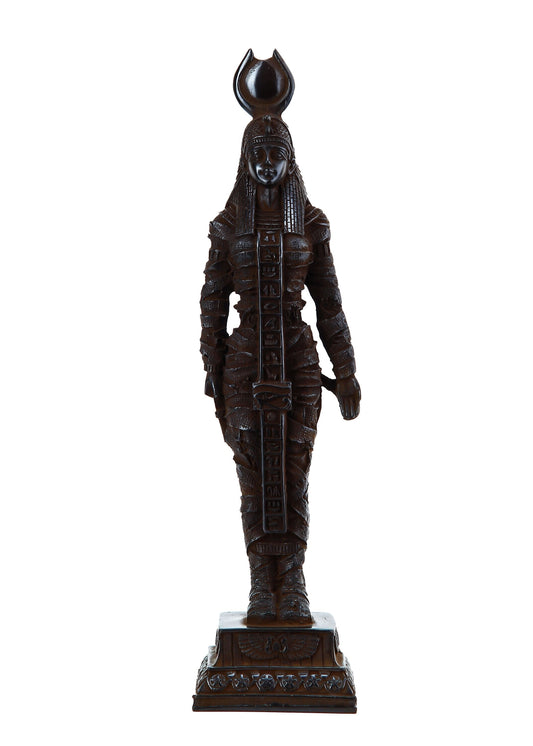 Unique ancient Egyptian Art of goddess Isis black statue solid stone made in Egypt