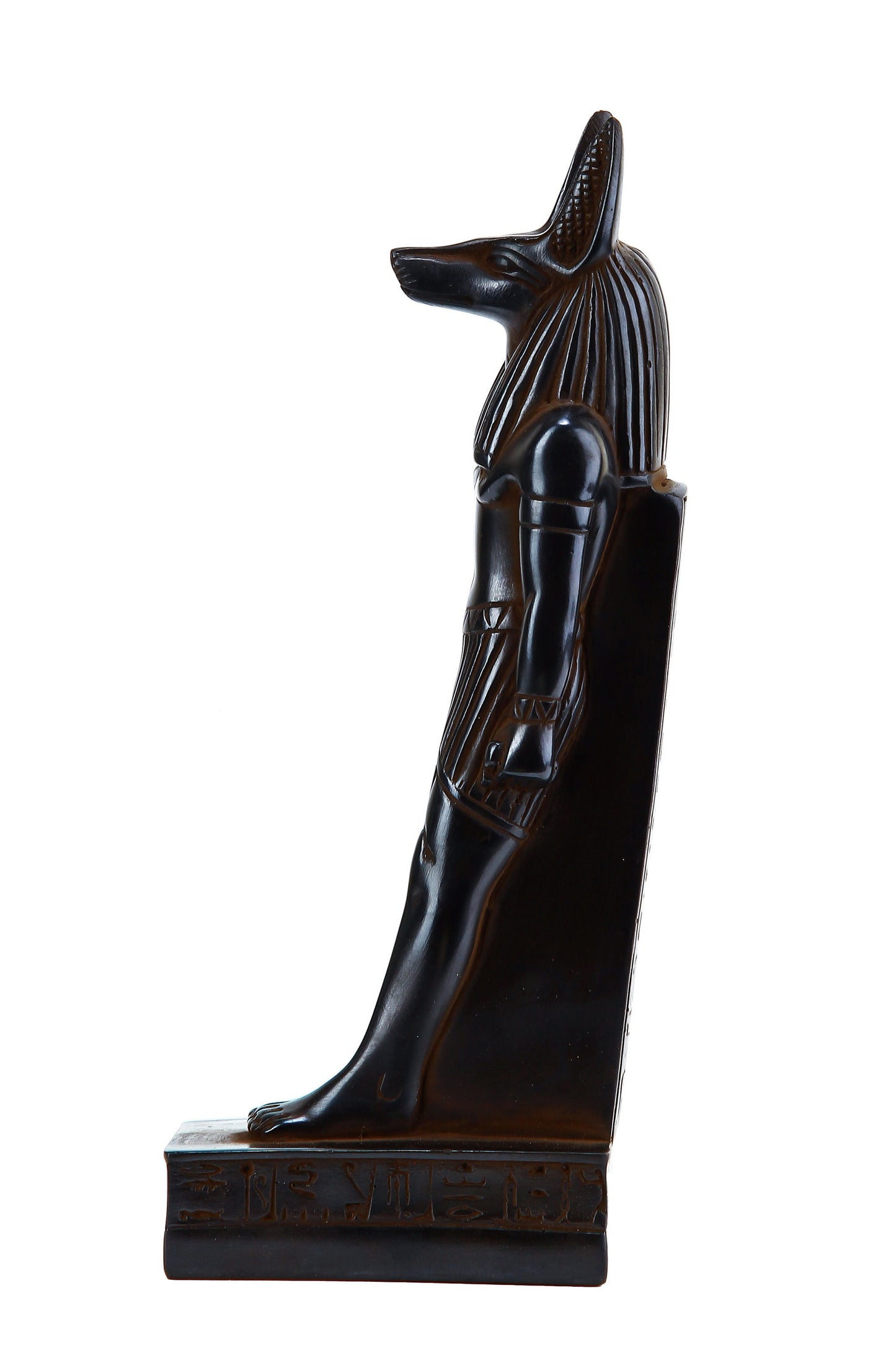 Egyptian Anubis statue Black solid stone made in Egypt, also called Anouilh, ancient Egyptian symbol of the dead, represented by a Jackal