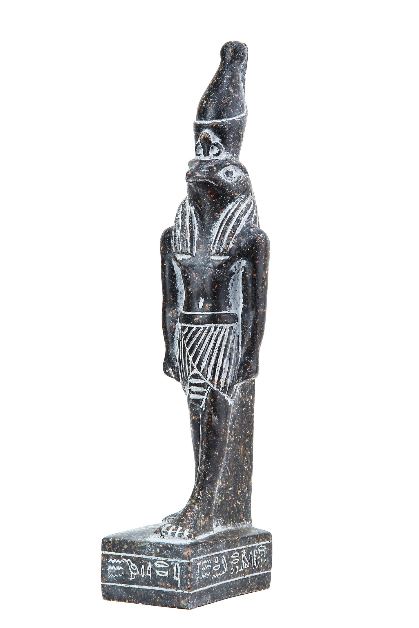 Egyptian statue Falcon Bird Horus granite stone made in Egypt. Horus is the son of Osiris and Isis