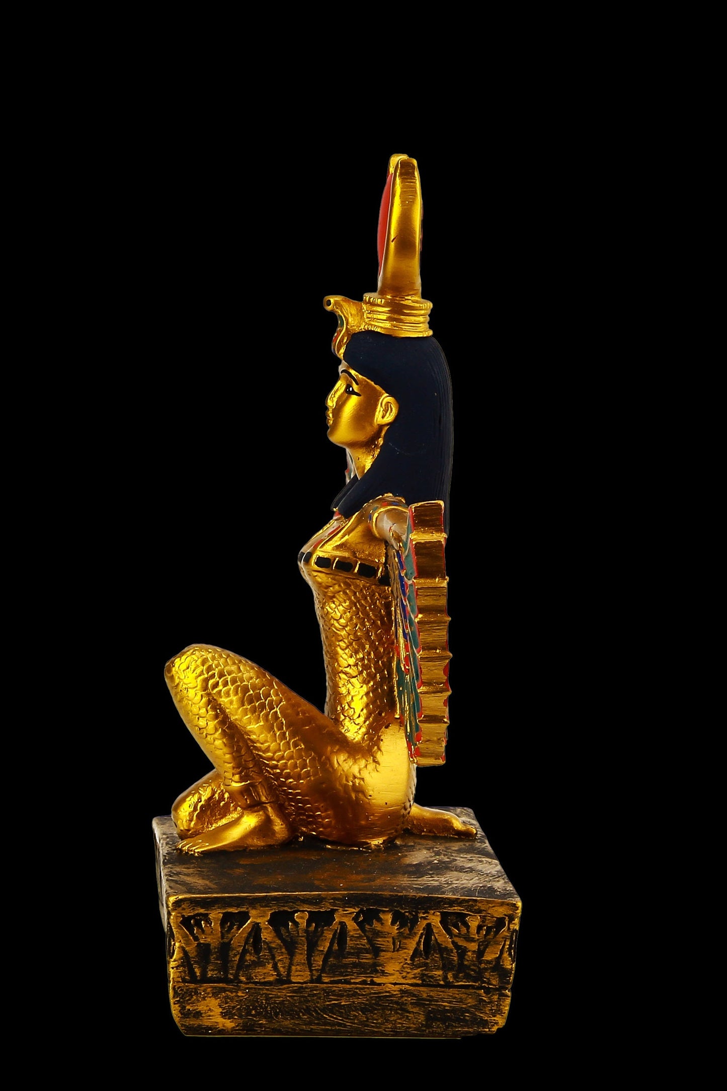 Egyptian statue of Isis wings goddess of fertility