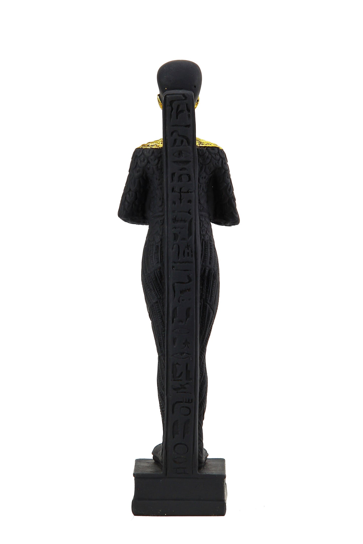 Ancient Egyptian statue of Ptah an ancient Egyptian deity made of Heavy stone gold leaf hand painted in Egypt