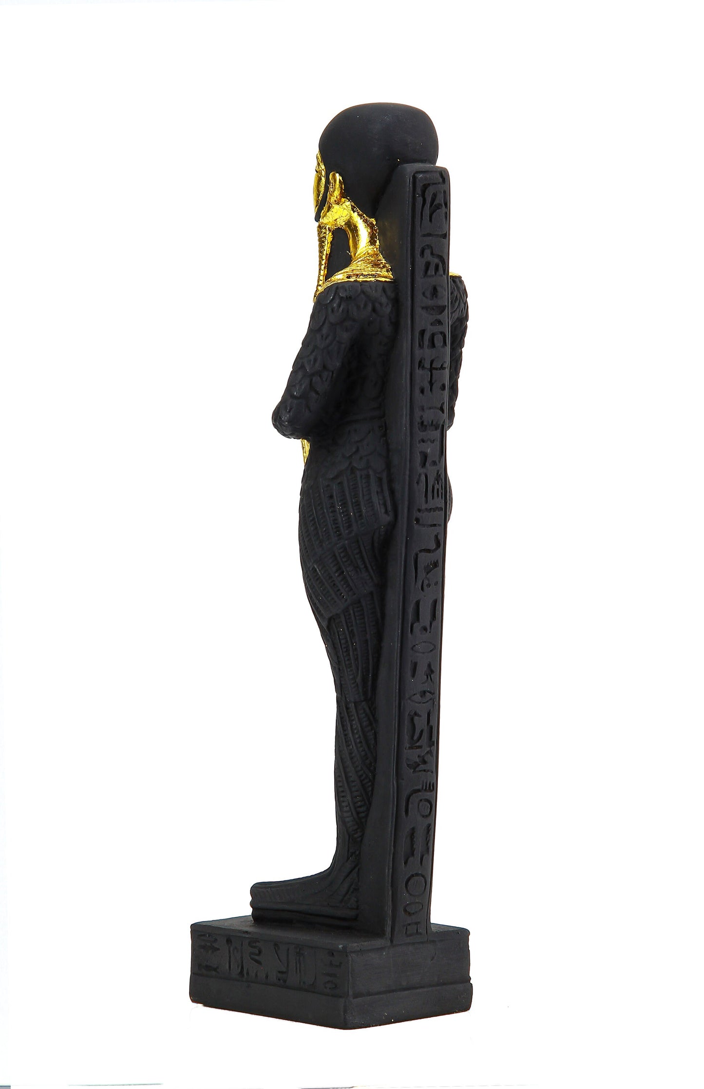 Ancient Egyptian statue of Ptah an ancient Egyptian deity made of Heavy stone gold leaf hand painted in Egypt