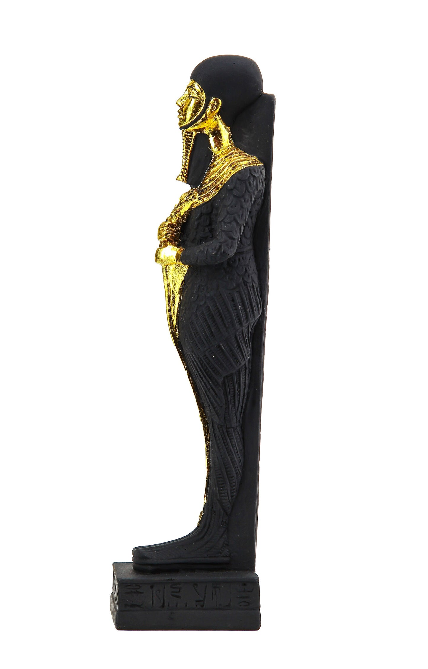 Ancient Egyptian statue of Ptah an ancient Egyptian deity made of Heavy stone gold leaf hand painted in Egypt