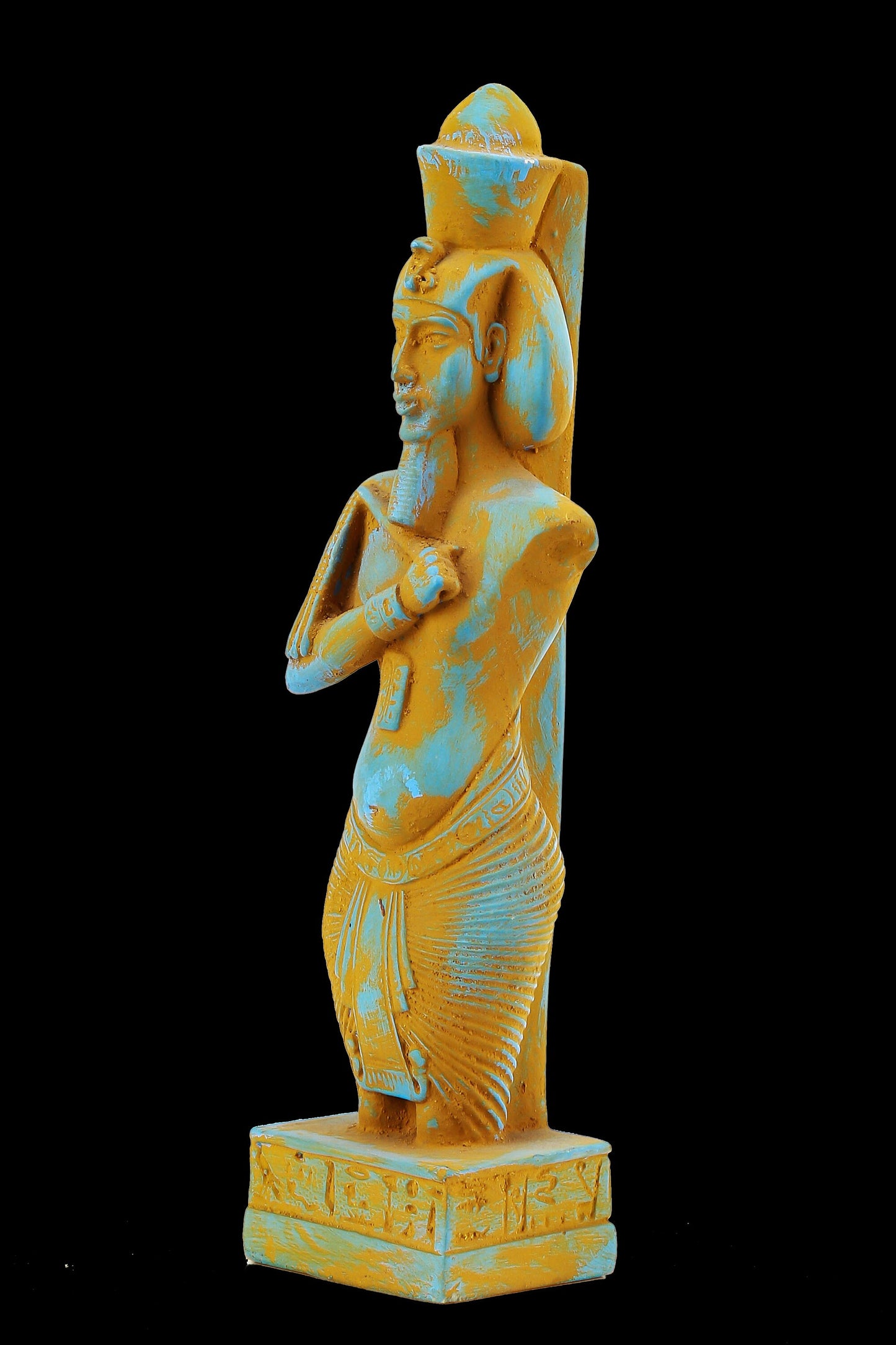 Ancient Egyptian statue of king Akhenaten (Amenhotep IV) (about 1351-1334 BC) King of th 18th dynasty Made in Egypt.