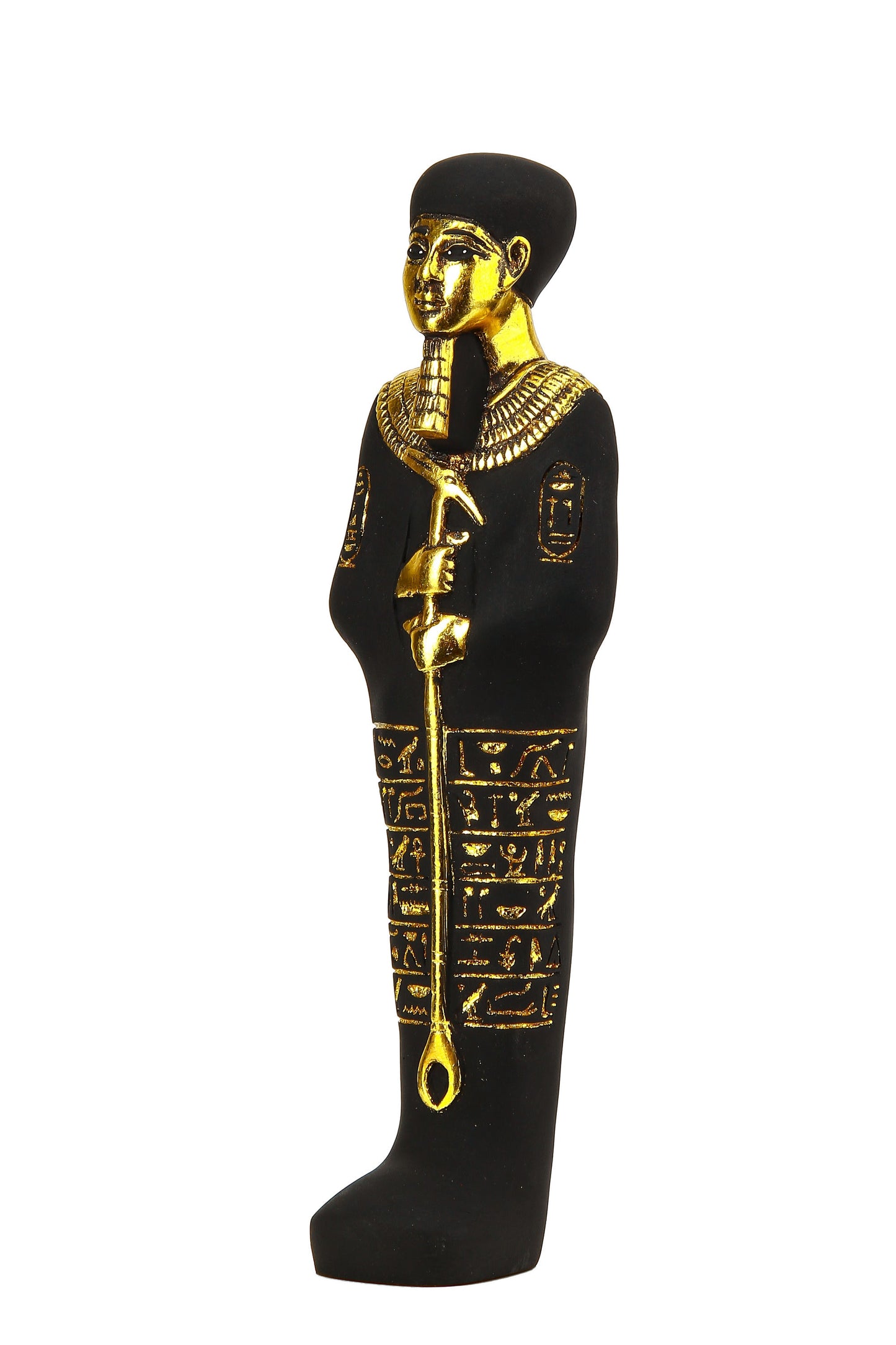 Ancient Egyptian statue of Ptah is an ancient Egyptian deity - Heavy stone gold leaf hand painted made in Egypt