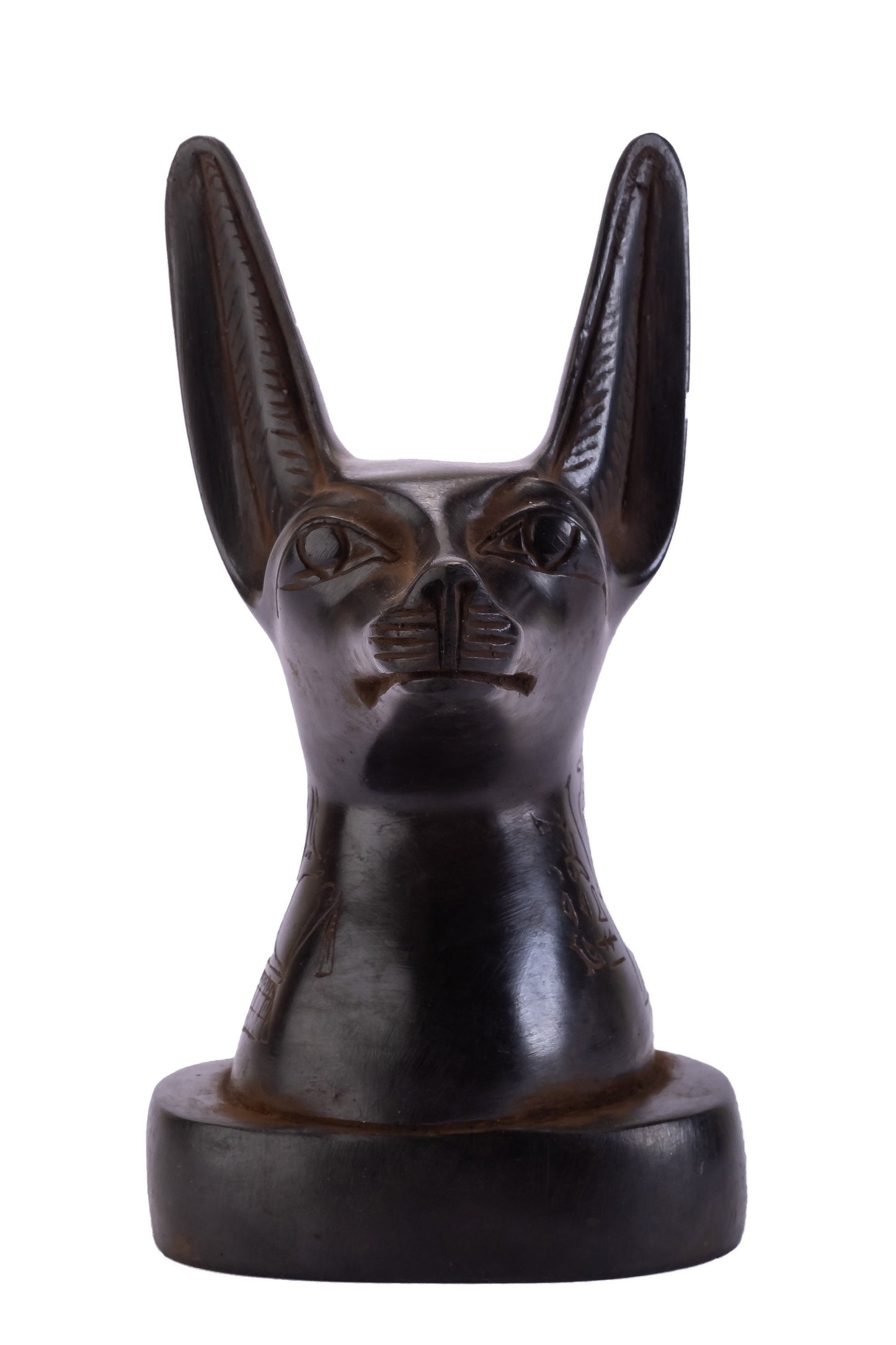 Amazing Anubis jackal Head the god of afterlife and mummification .black heavy stone Replica Altar statue made with Egyptian soul