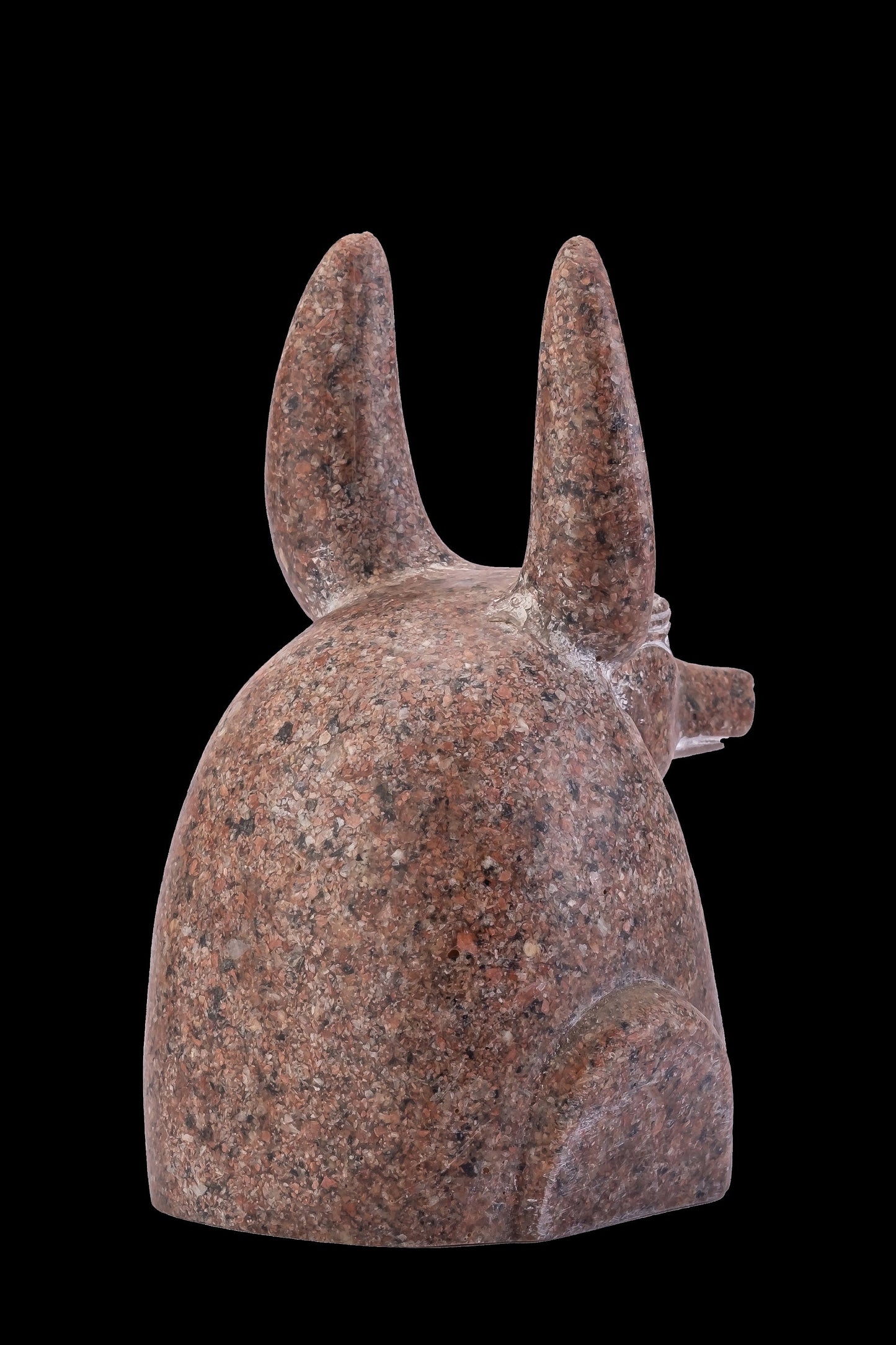 Rare Bust of Anubis Jackal face, God of afterlife and mummification handmade Altar statue made in Egypt from granite stone