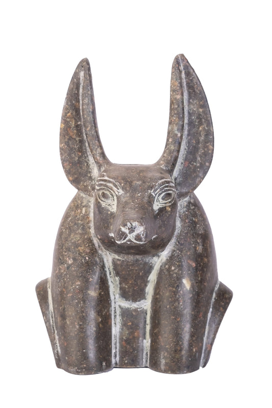 Rare Bust of Anubis Jackal face, God of afterlife and mummification handmade Altar statue made in Egypt