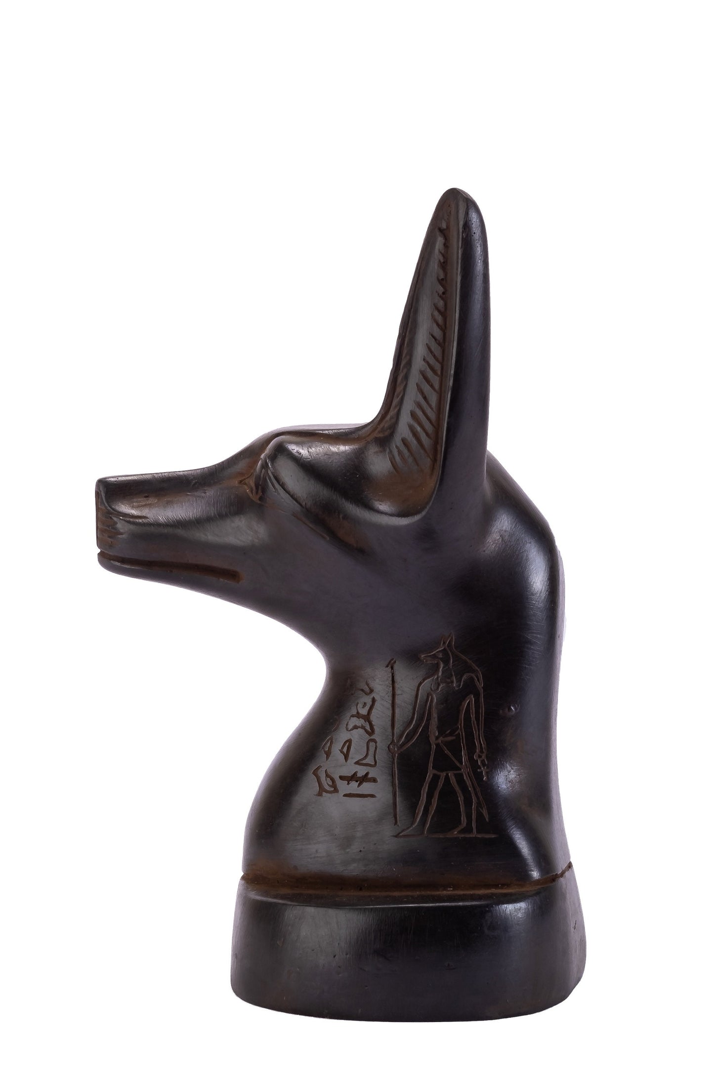 Amazing Anubis jackal Head the god of afterlife and mummification .black heavy stone Replica Altar statue made with Egyptian soul