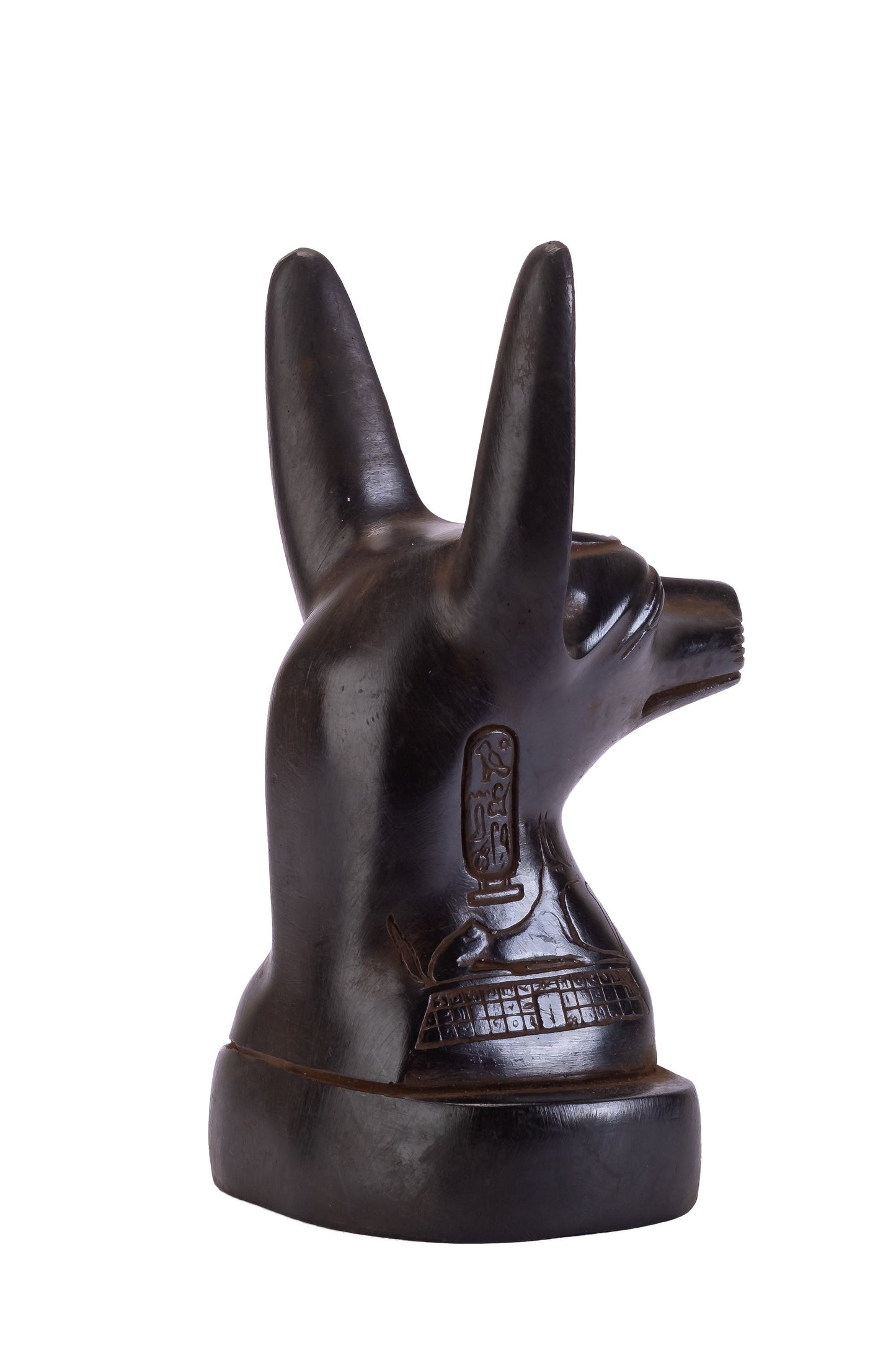 Amazing Anubis jackal Head the god of afterlife and mummification .black heavy stone Replica Altar statue made with Egyptian soul