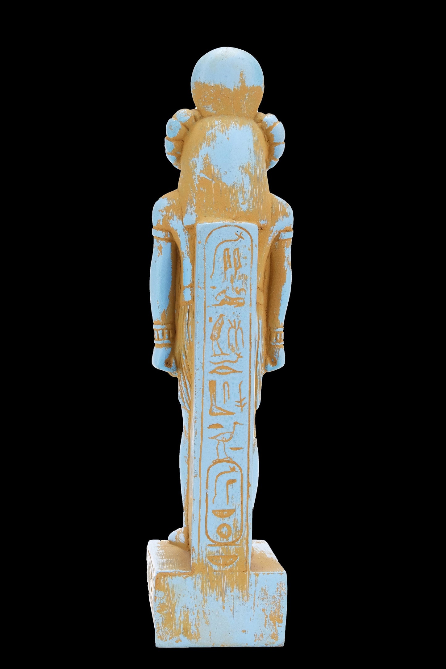 Statue of Khnum Egyptian Symbol of the Nile and fertility in form of Ram - Heavenly color made in Egypt