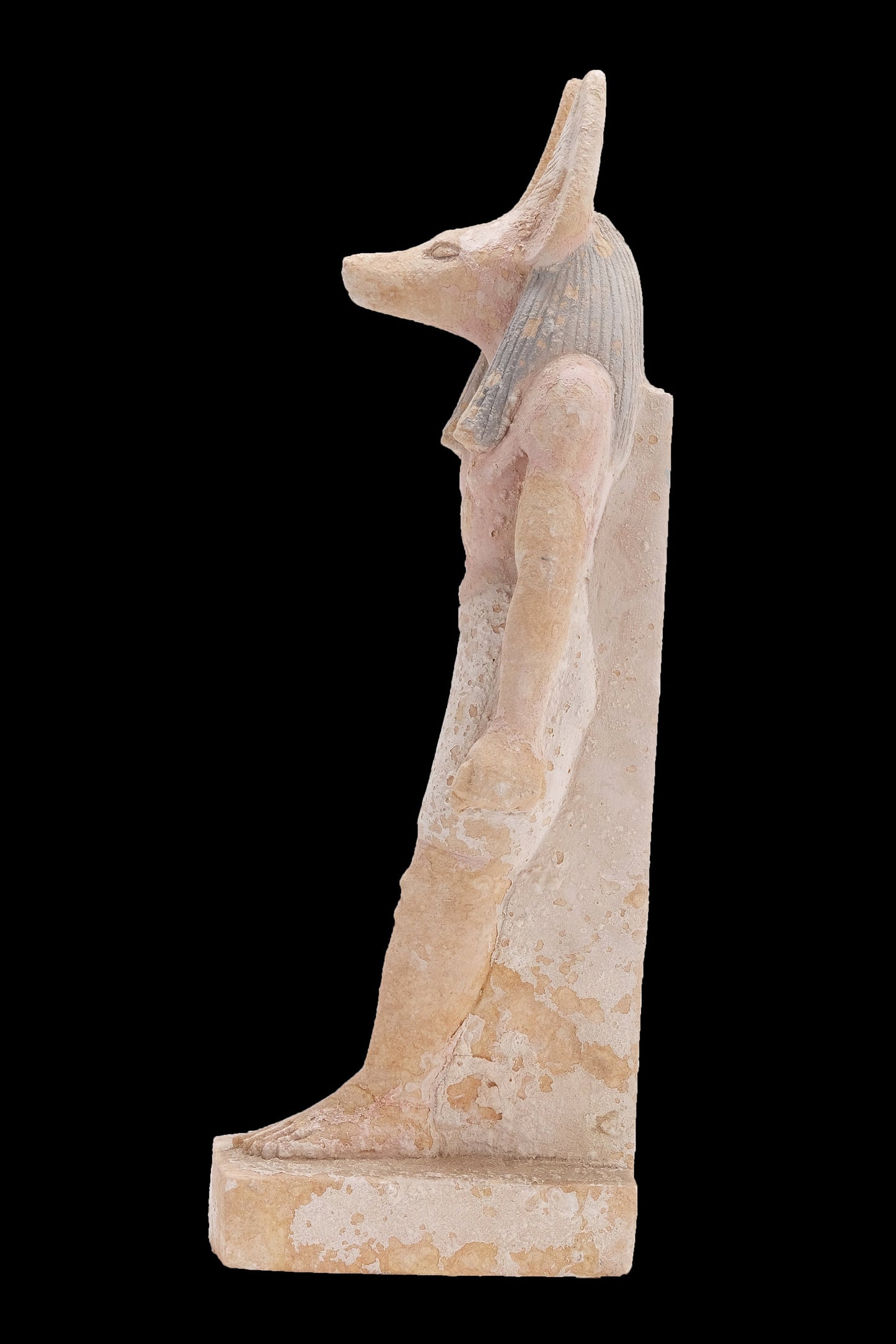 A unique ancient Egyptian statue of Anubis Jackal Symbol of afterlife and mummification - Handmade in Egypt