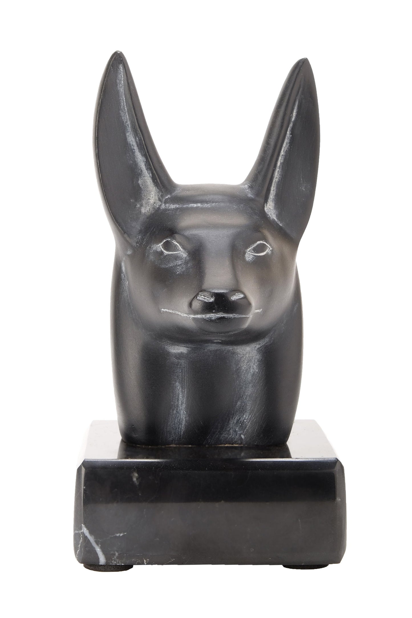 Amazing Anubis jackal Head the symbol of afterlife and mummification - Replica Altar statue made with Egyptian soul