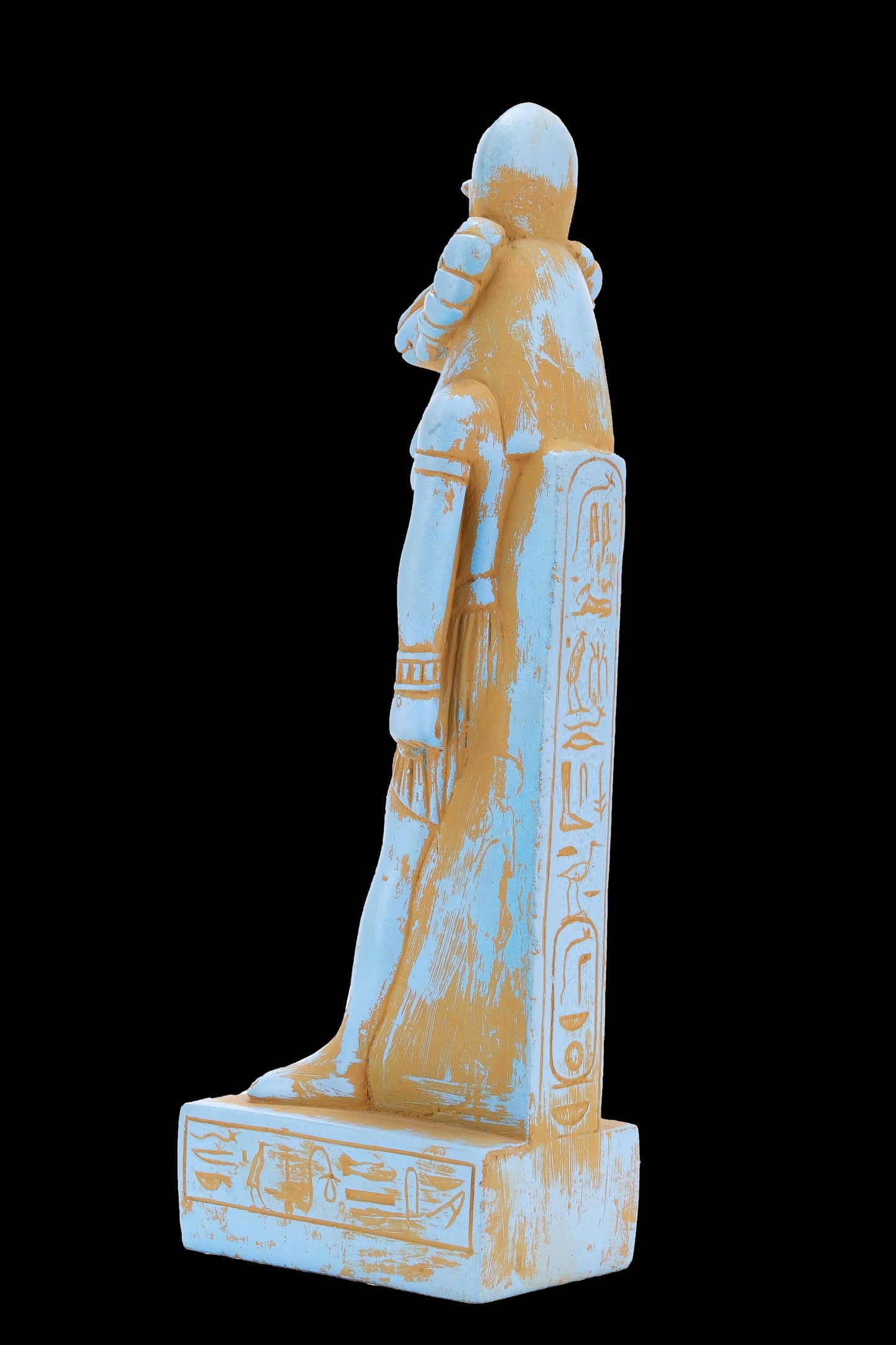 Statue of Khnum Egyptian Symbol of the Nile and fertility in form of Ram - Heavenly color made in Egypt