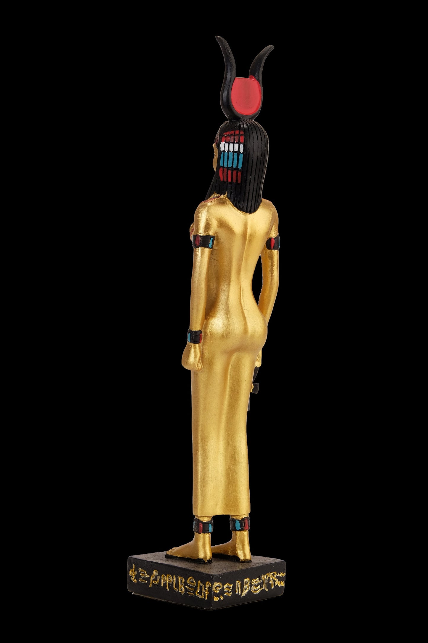 Hathor statue with the fantastic colors Handmade in Egypt. The Egyptian goddess Hathor was god of love,fertility & Joy