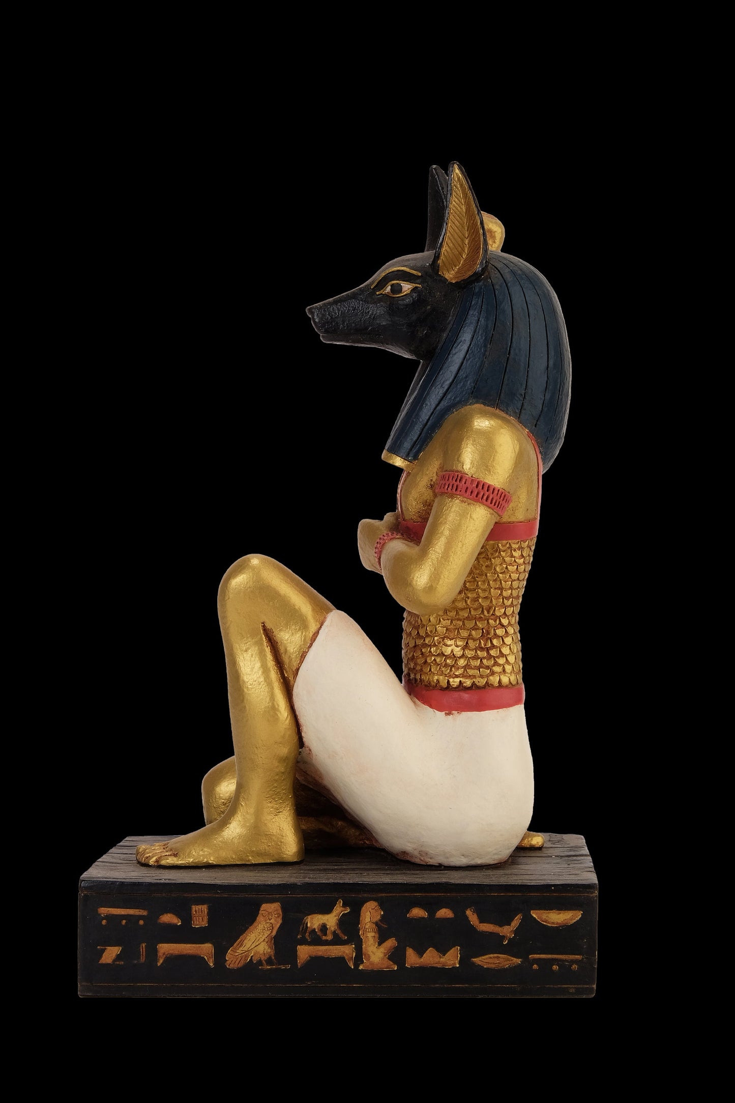 Anubis Ancient Egyptian God of Dead saluting the Rising sun statue