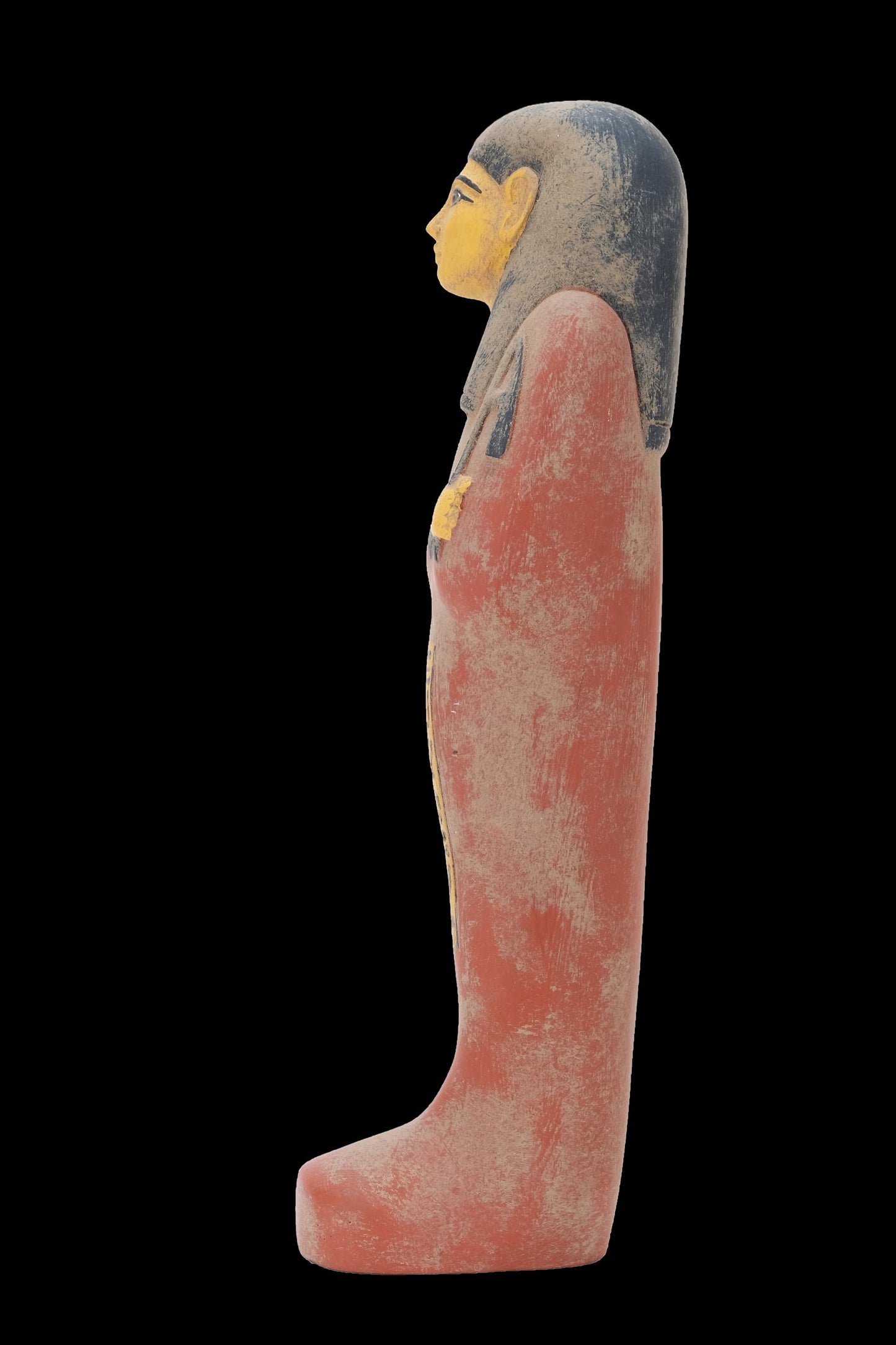 Ushabti of Egyptian goddess Isis made of Lime stone hand painted