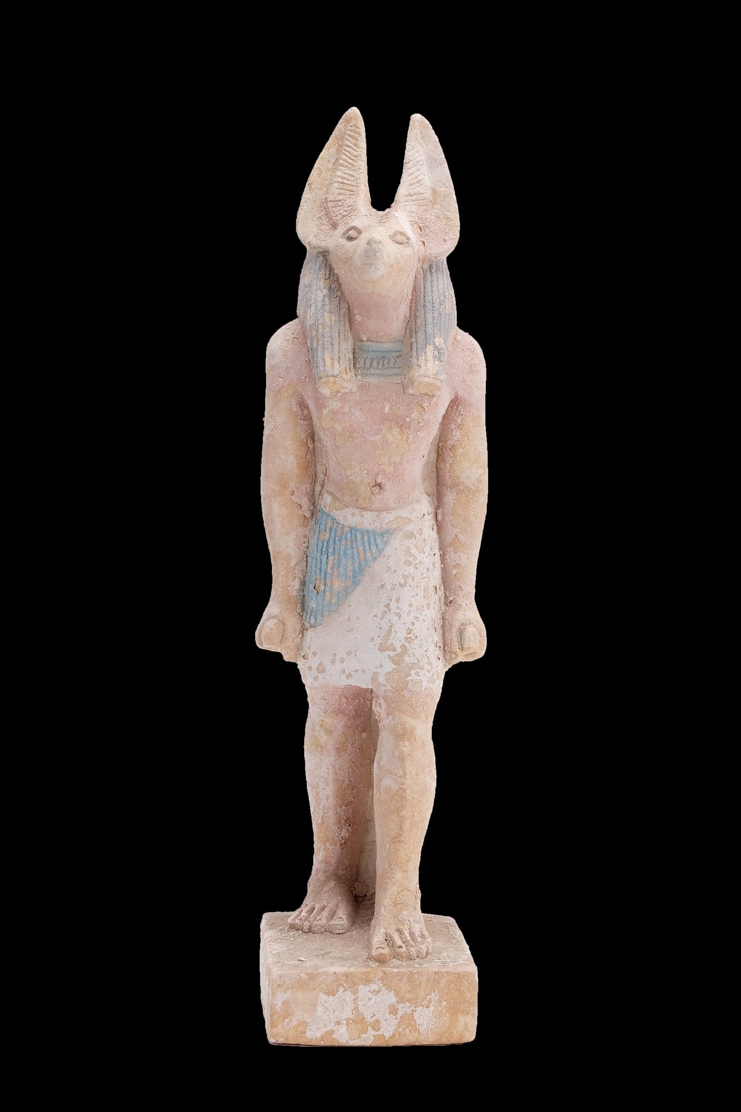 A unique ancient Egyptian statue of Anubis Jackal Symbol of afterlife and mummification - Handmade in Egypt