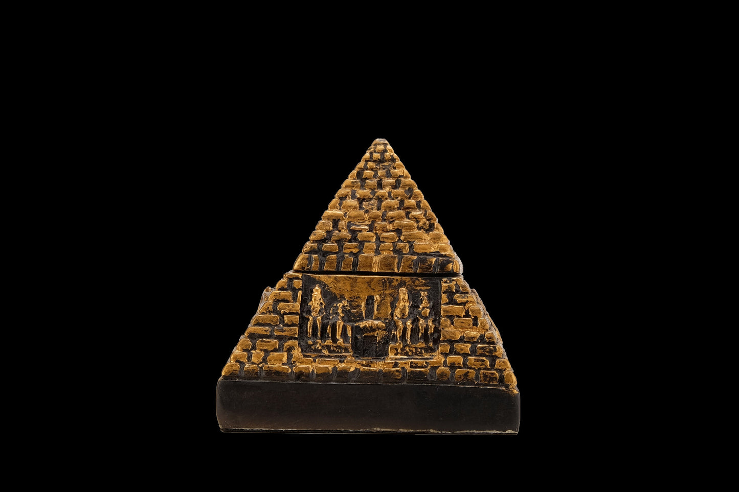 Vintage pyramid Trinket Box - Bronze finish Ancient Egyptian Pyramid Jewelry Box -Desk Box - Egyptian Home Decor