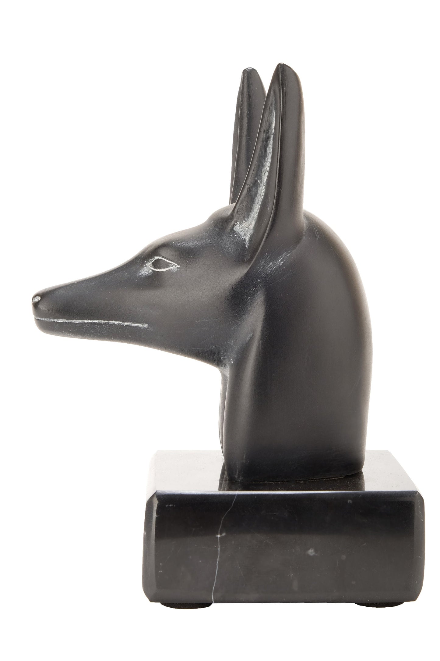 Amazing Anubis jackal Head the symbol of afterlife and mummification - Replica Altar statue made with Egyptian soul