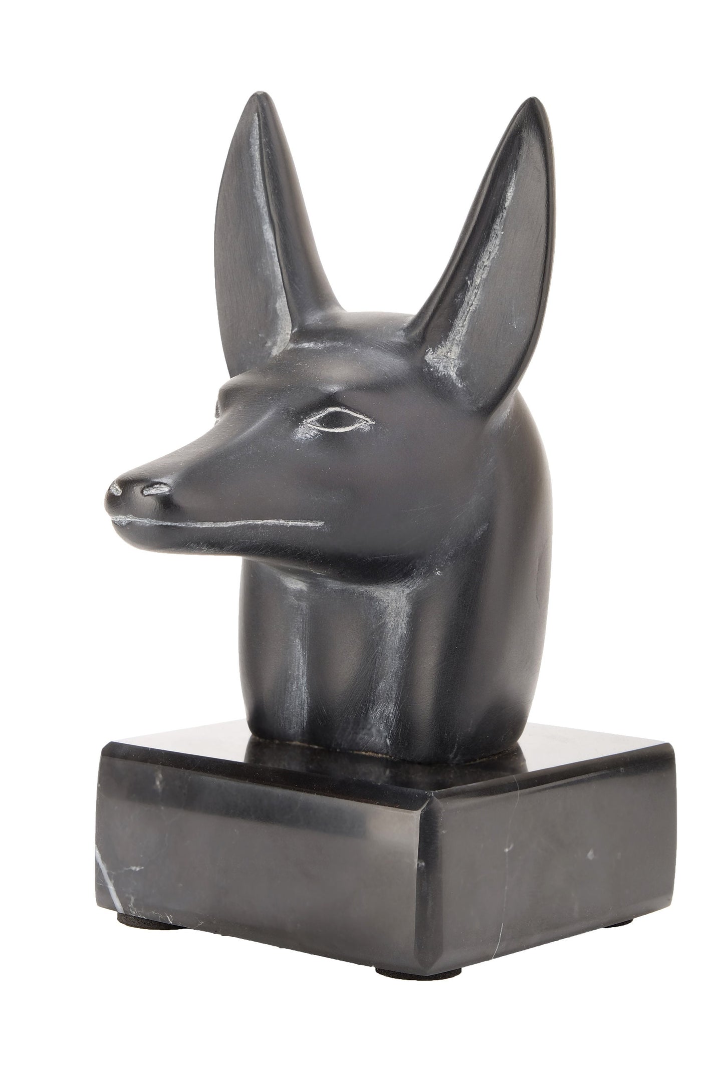 Amazing Anubis jackal Head the symbol of afterlife and mummification - Replica Altar statue made with Egyptian soul