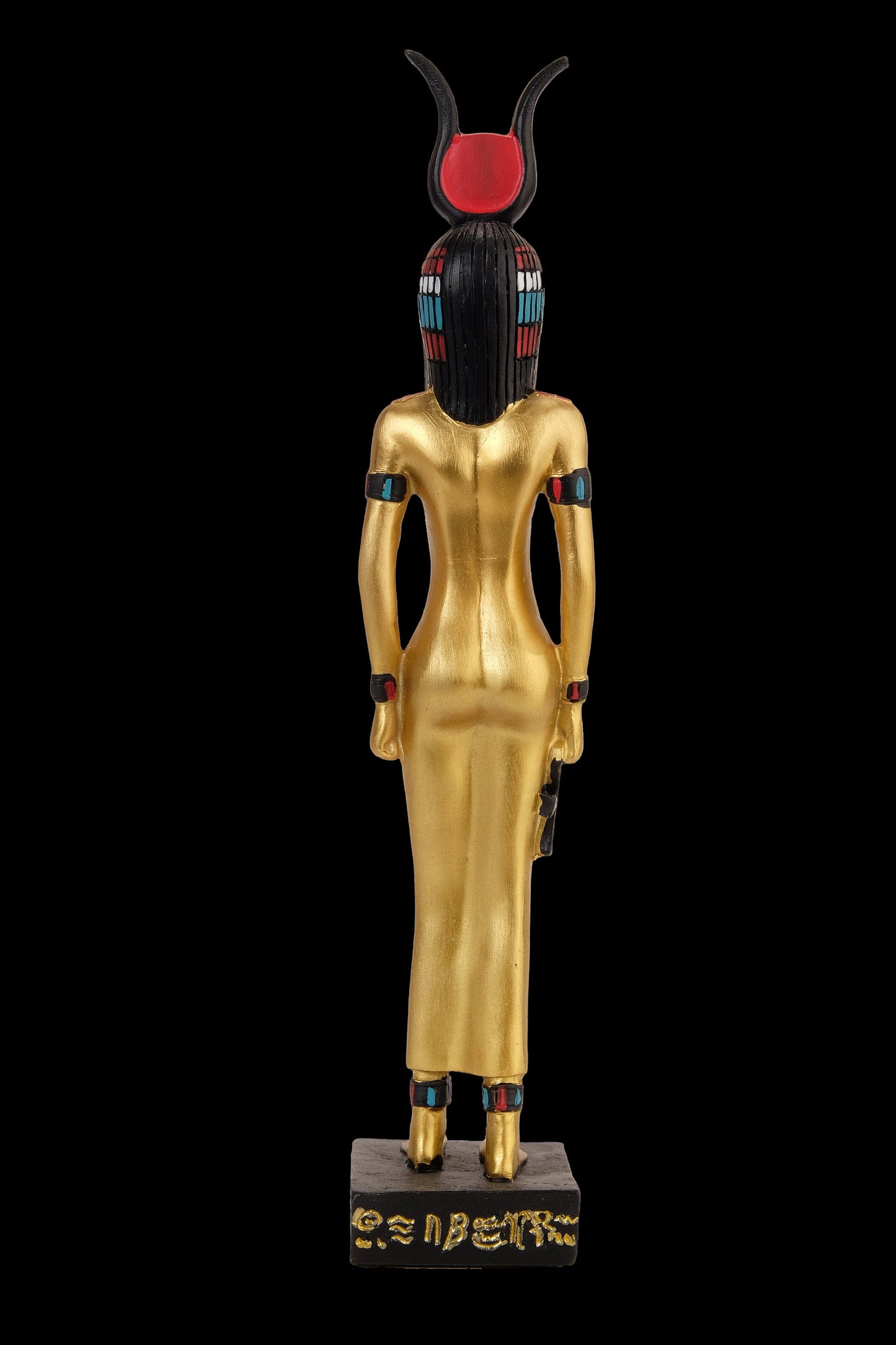 Hathor statue with the fantastic colors Handmade in Egypt. The Egyptian goddess Hathor was god of love,fertility & Joy