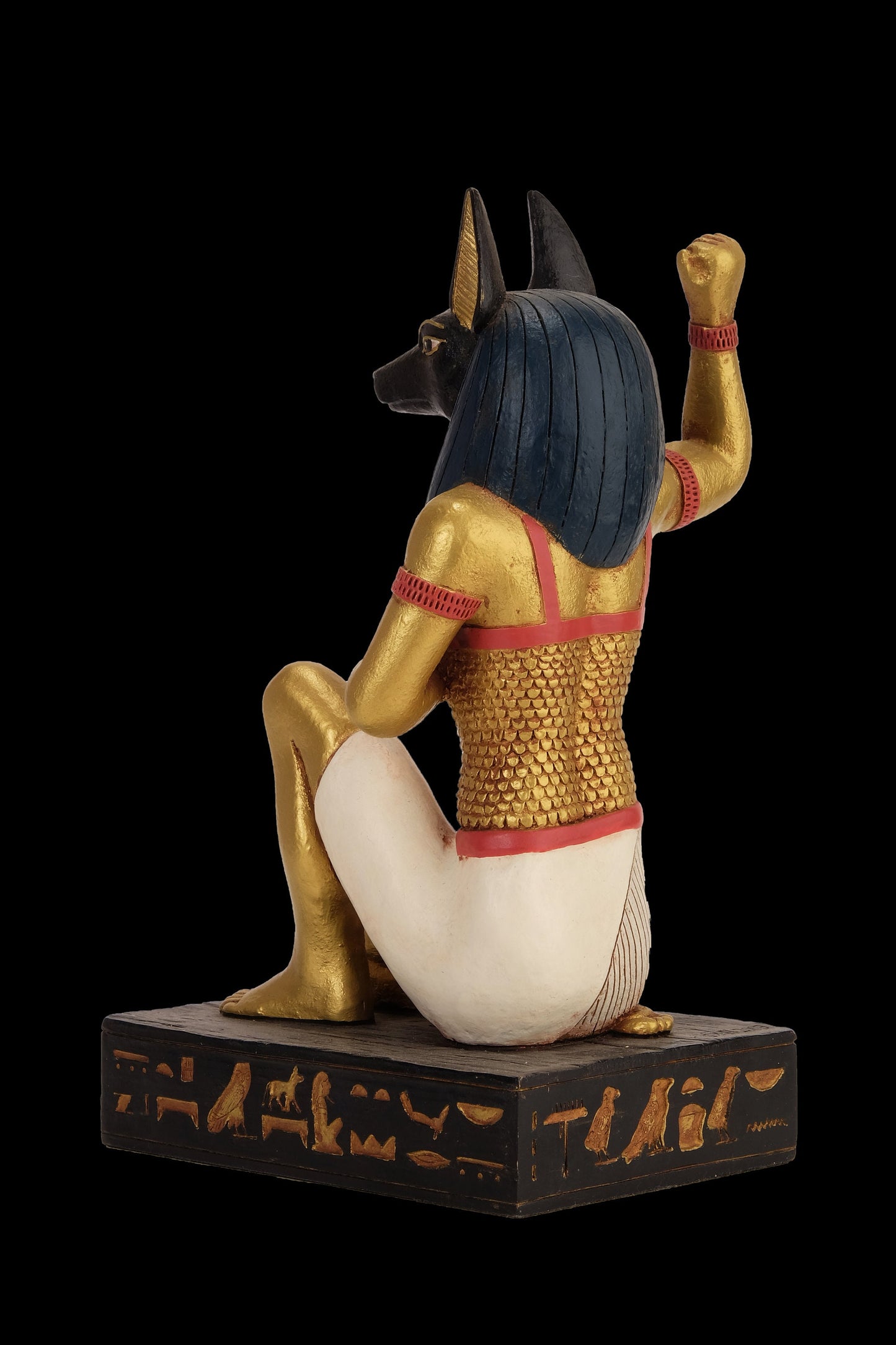 Anubis Ancient Egyptian God of Dead saluting the Rising sun statue