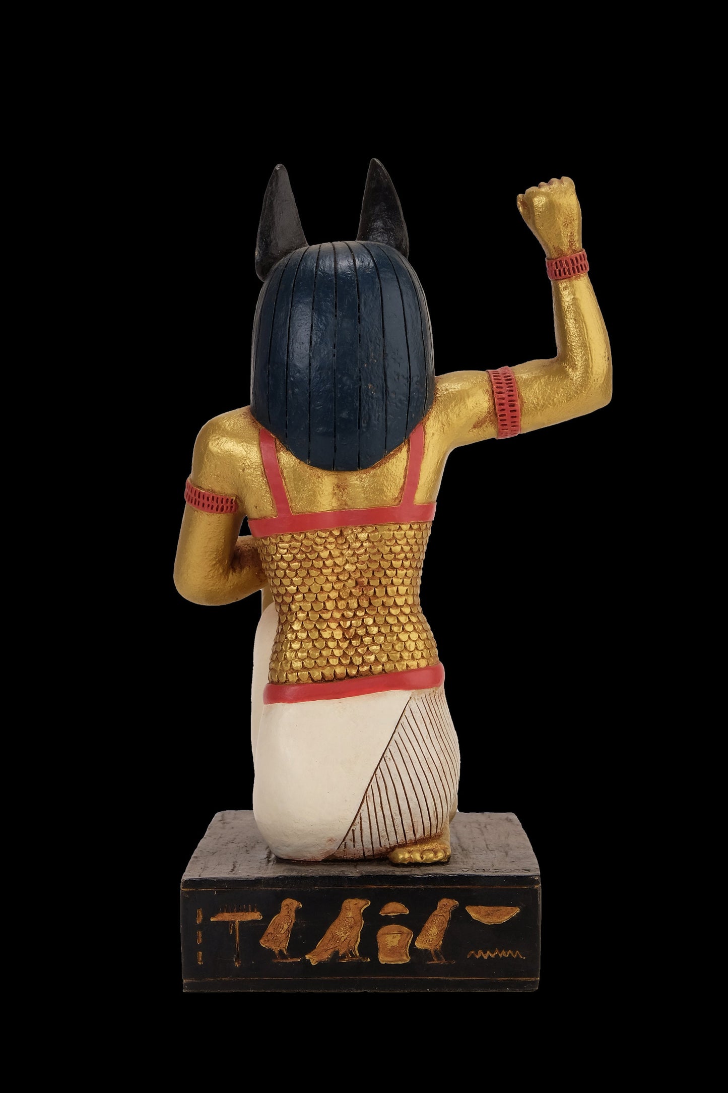 Anubis Ancient Egyptian God of Dead saluting the Rising sun statue