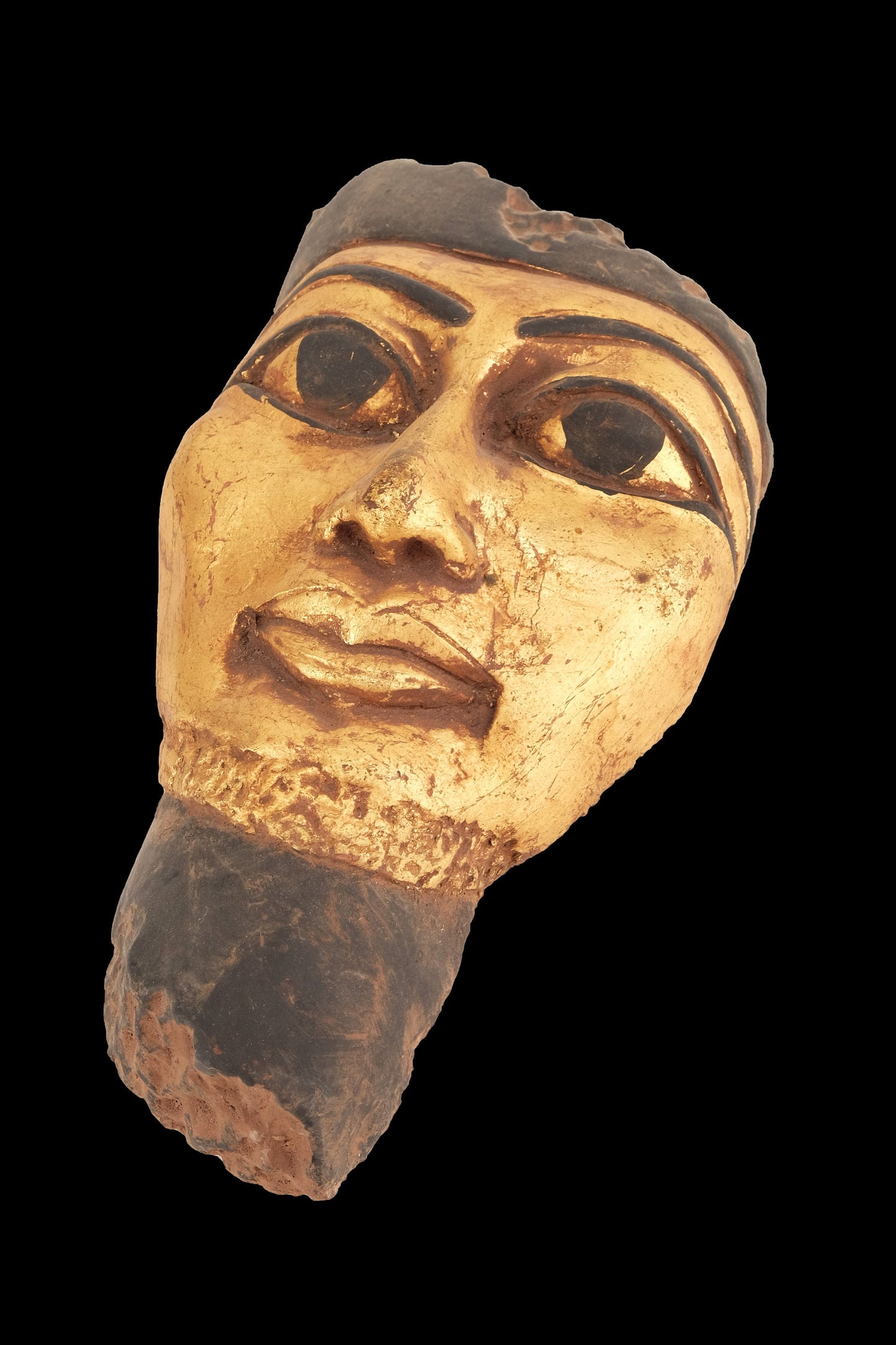 Ancient Egyptian head of Queen Hatshepsut wall hanging a vintage piece made from heavy stone gold leaf hand painted made in Egypt