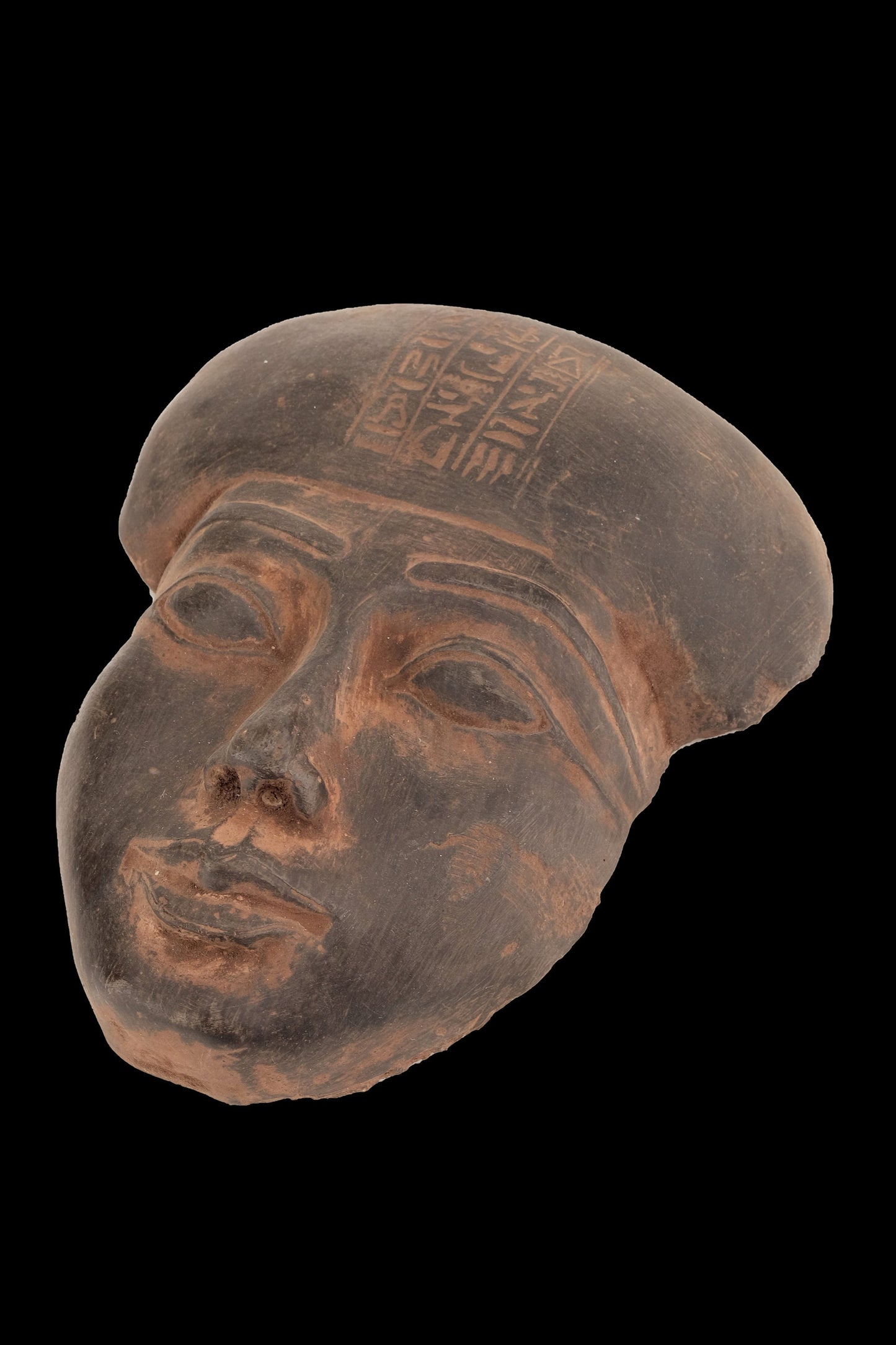 Ancient Egyptian head of Queen Hatshepsut wall hanging a vintage piece made from black heavy stone made in Egypt