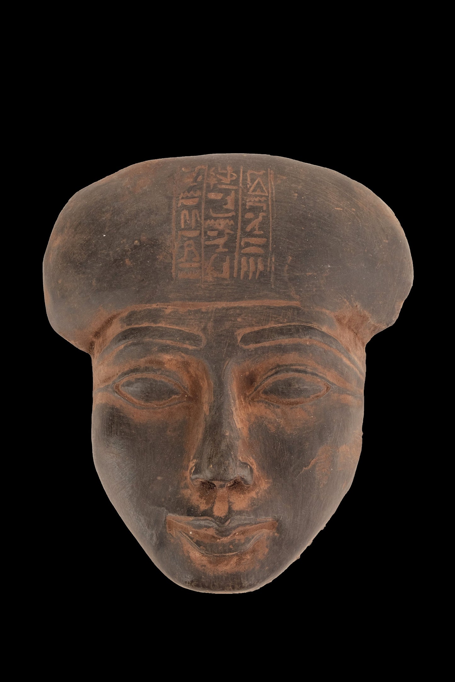 Ancient Egyptian head of Queen Hatshepsut wall hanging a vintage piece made from black heavy stone made in Egypt