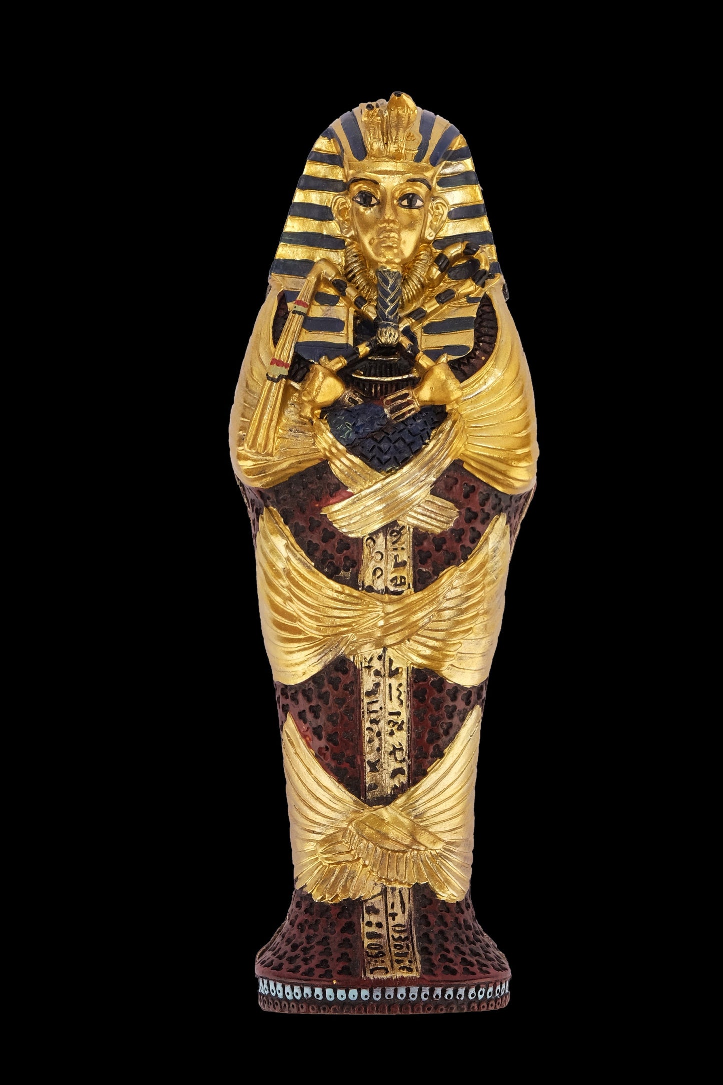 Unique ancient Egyptian King Tutankhamun Sarcophagus small size made from Cold Cast Resin and hand painted made in Egypt