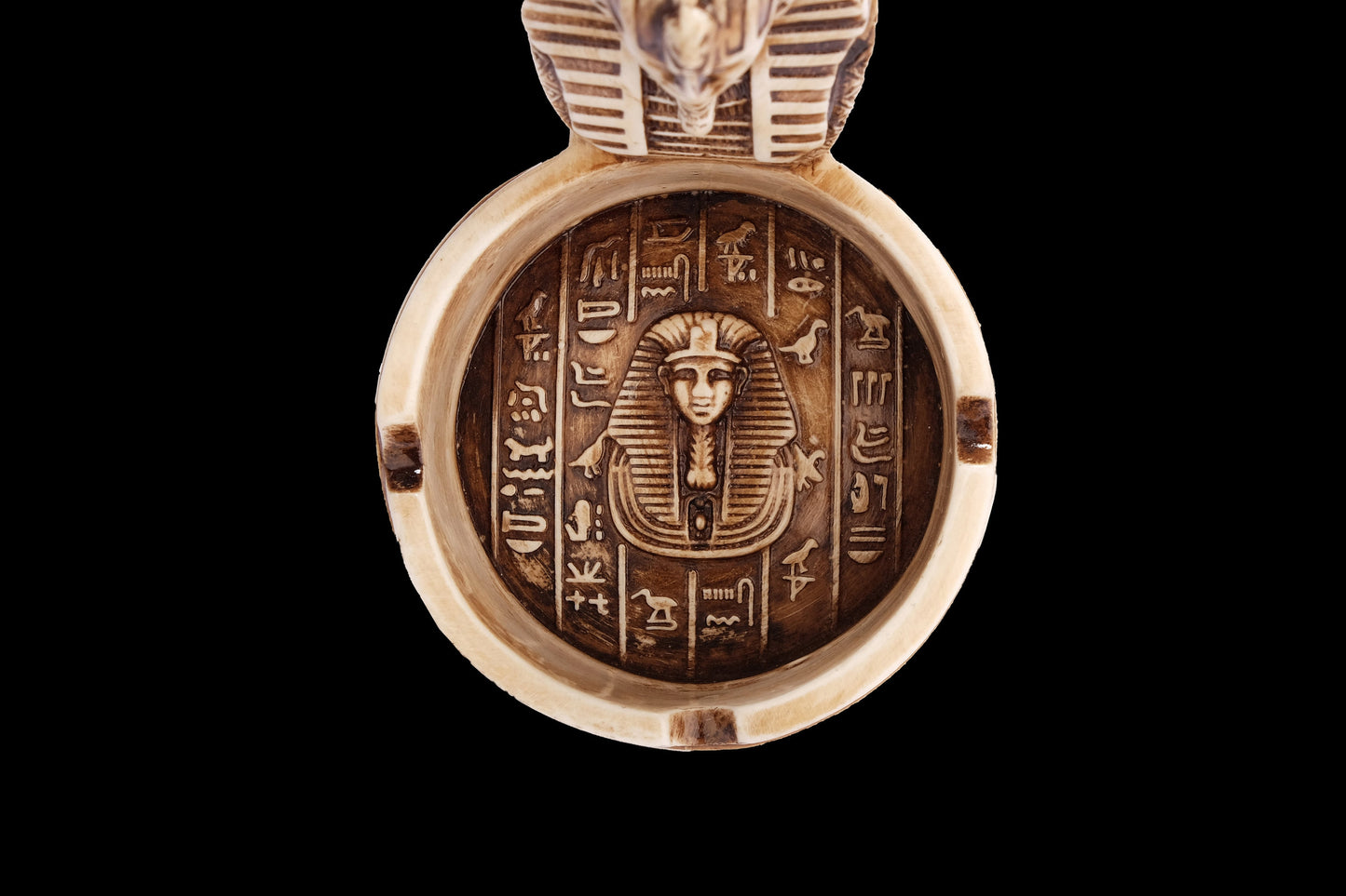 Marvelous King Tutankhamun Ashtray carved with Hieroglyphics and the beautiful color- our item is made with Egyptian soul