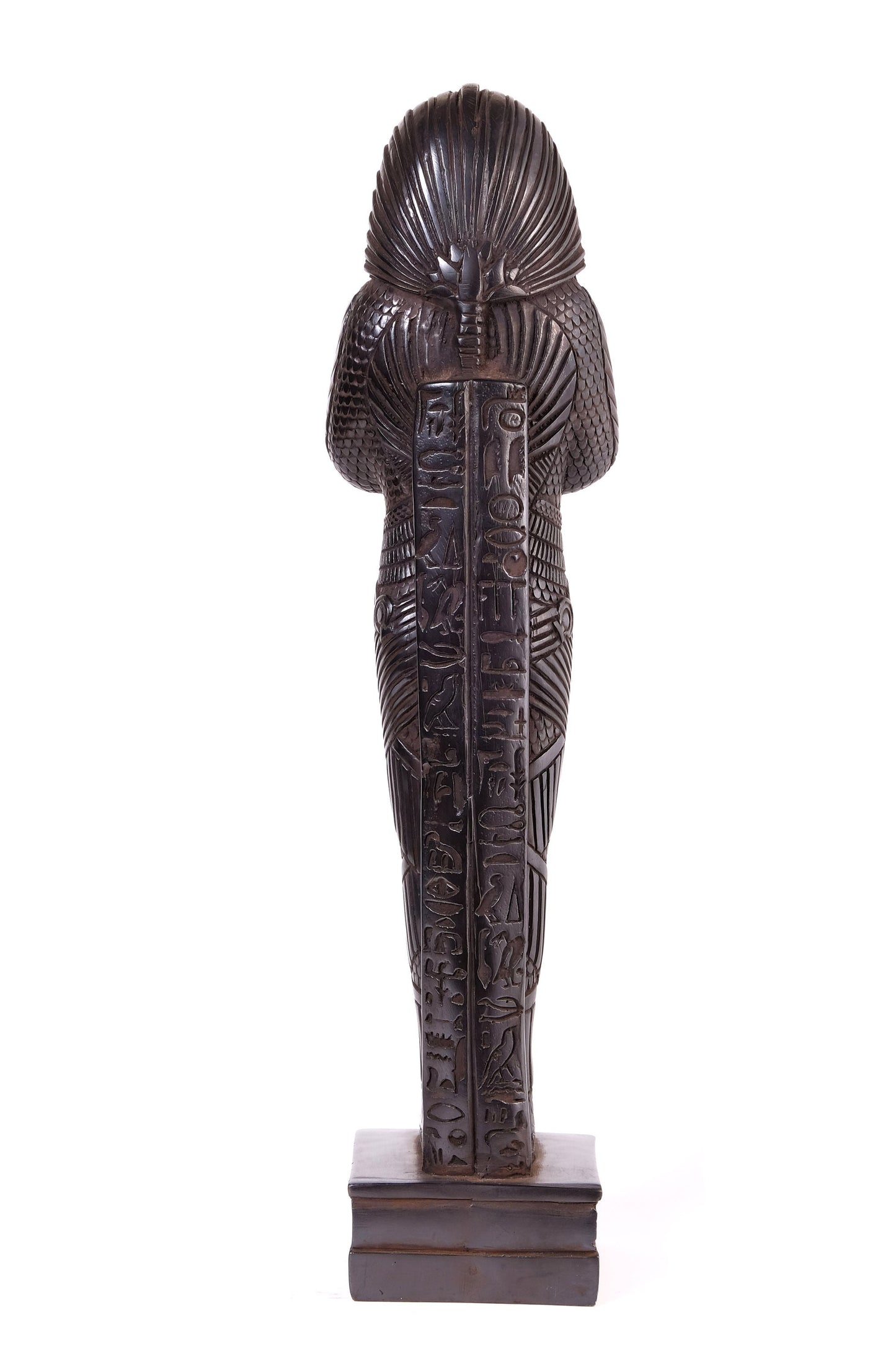 Unique ancient Egyptian statue of king Tutankhamun large black solid stone made in Egypt