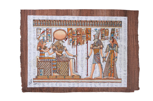 Glow in the Dark God Horus Leadings Queen Nefertari into afterlife Glow in the dark papyrus