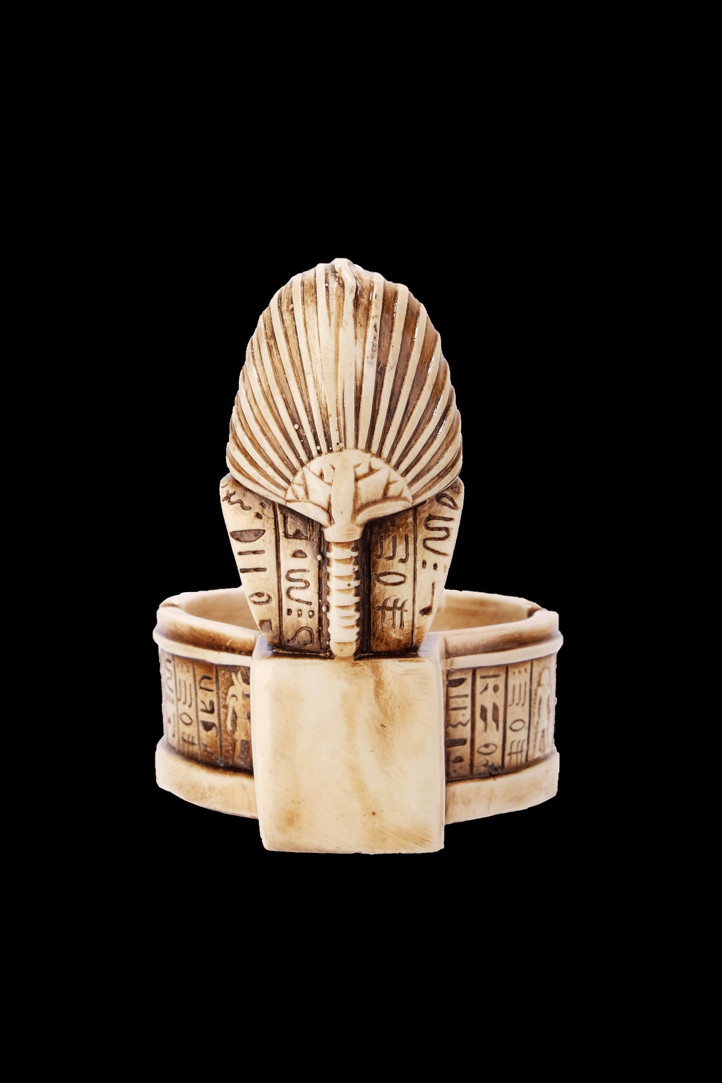 Marvelous King Tutankhamun Ashtray carved with Hieroglyphics and the beautiful color- our item is made with Egyptian soul