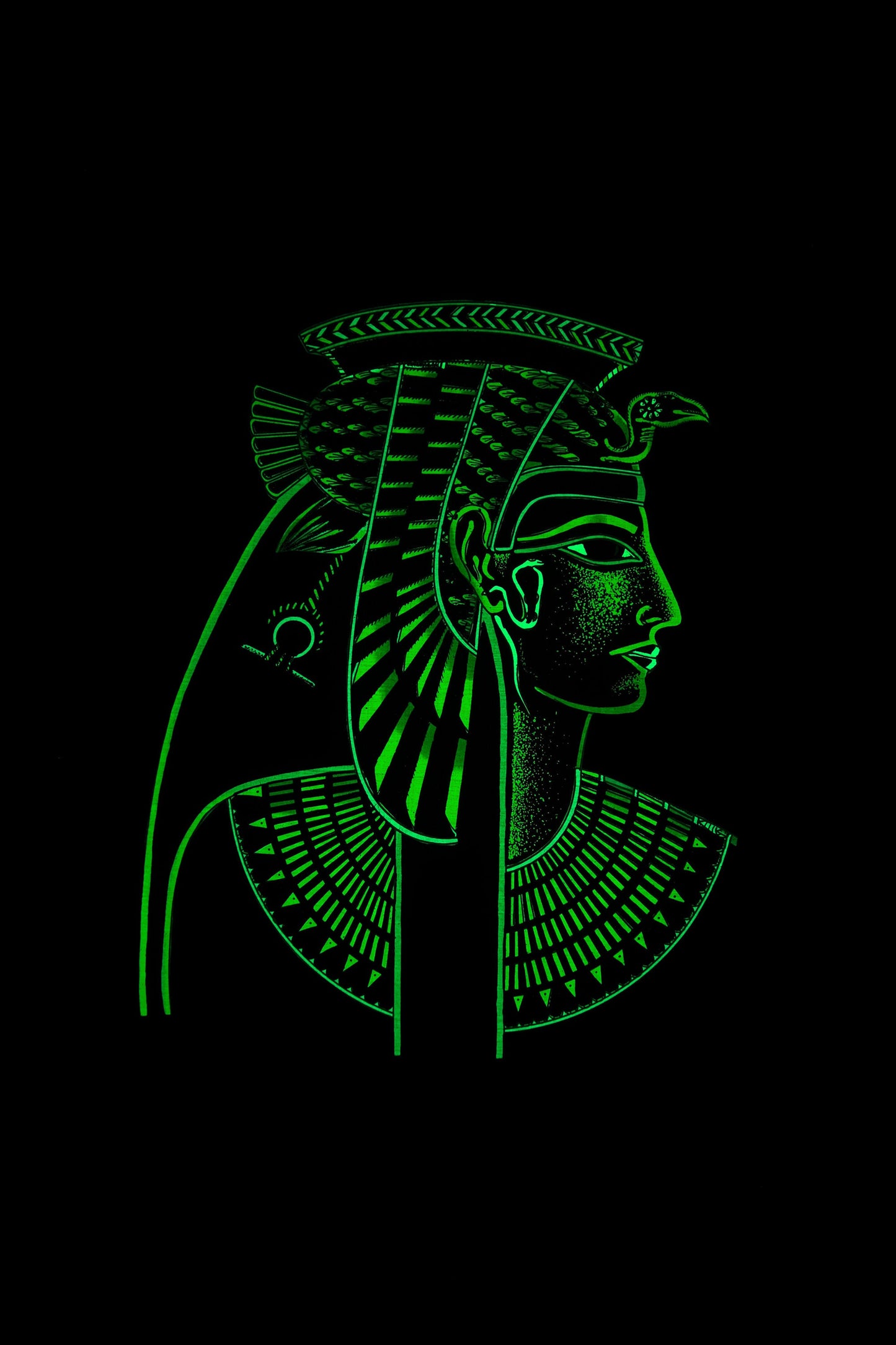 Ancient Egyptian papyrus 30 x 40cm of Queen Cleopatra Glow in the dark - made in Egypt with Authentic papyrus Leaves